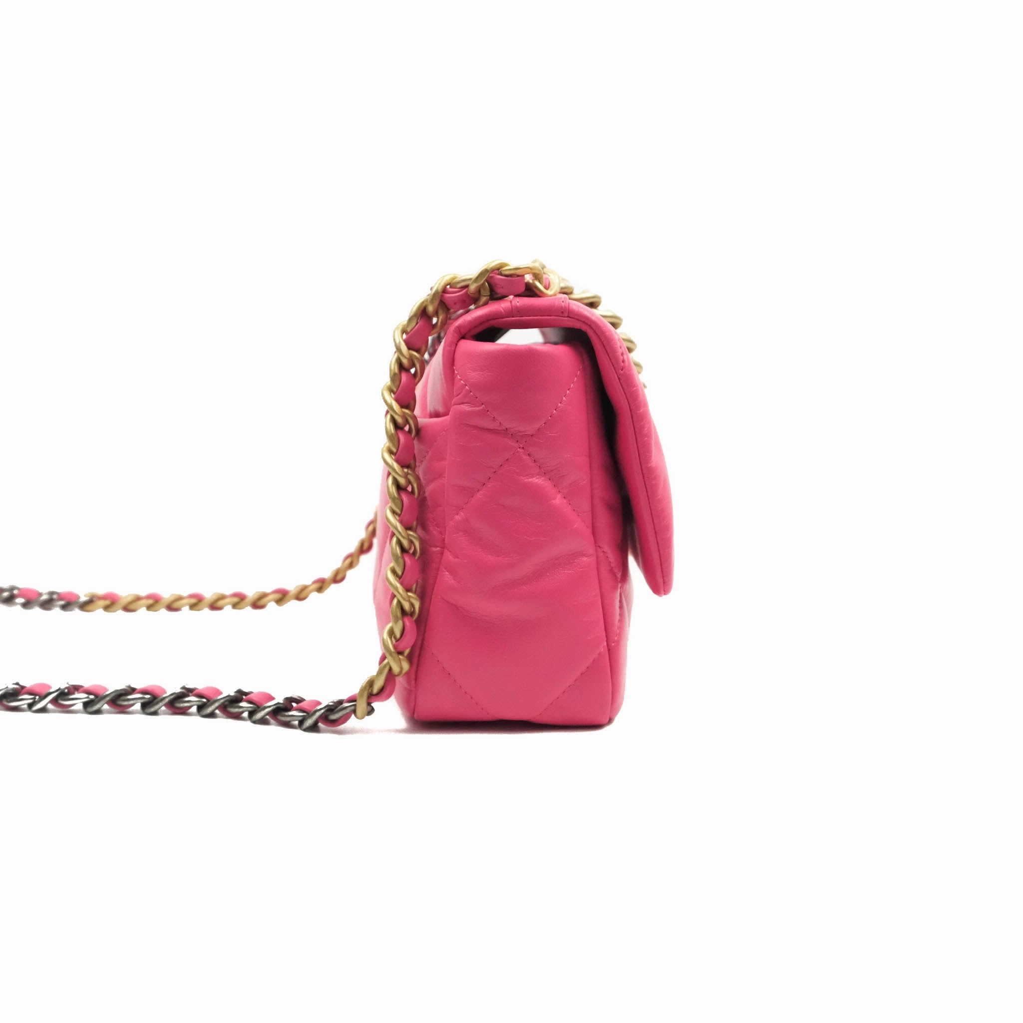 Chanel 19 Small Rosy Pink Goatskin Mixed Hardware 20K