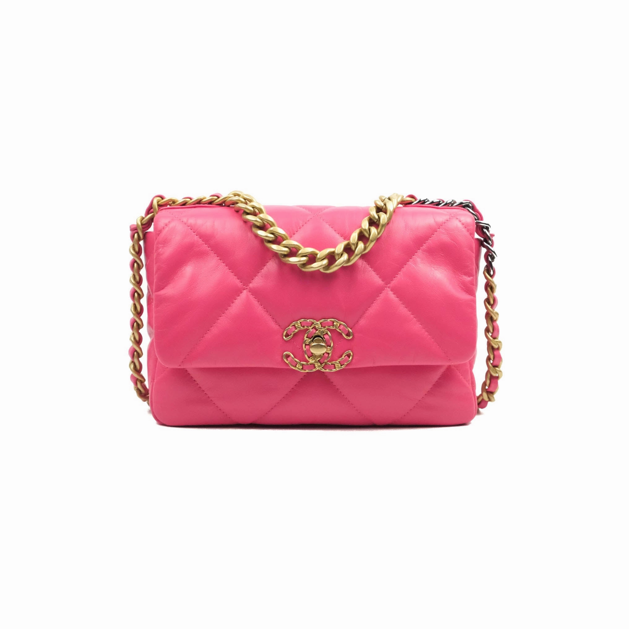 Chanel 19 Small Rosy Pink Goatskin Mixed Hardware 20K