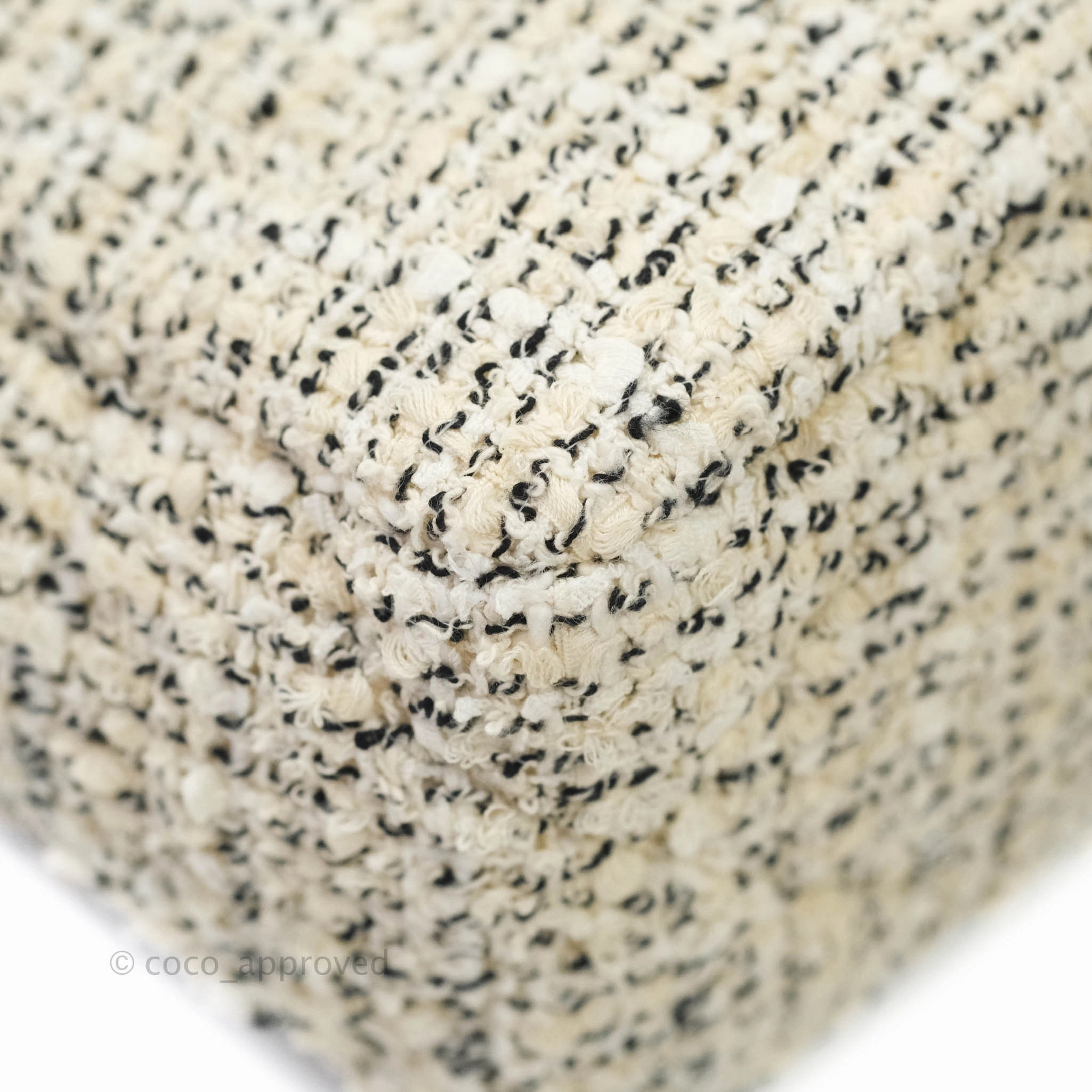 Chanel 19 Small Tweed Cream Mixed Hardware