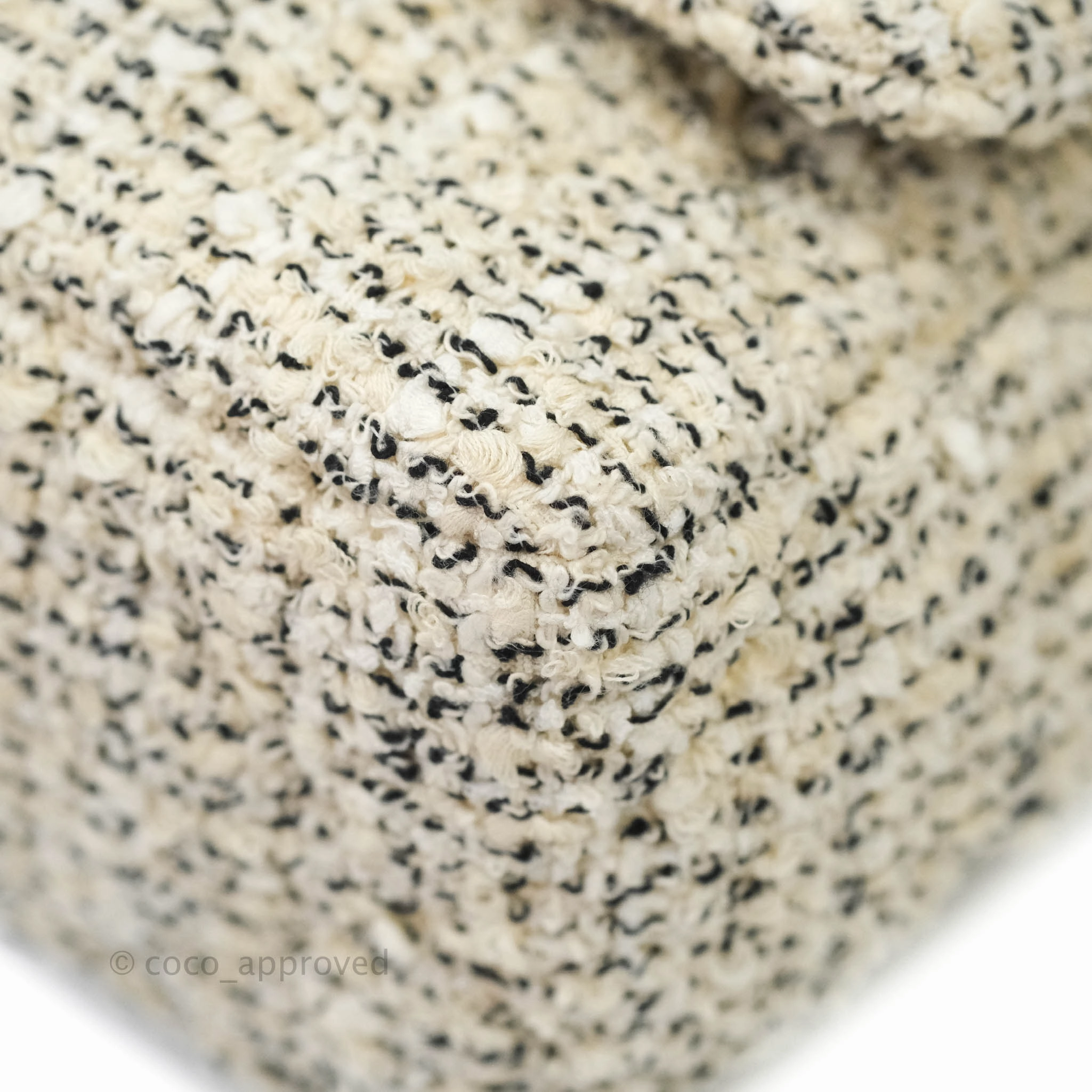 Chanel 19 Small Tweed Cream Mixed Hardware