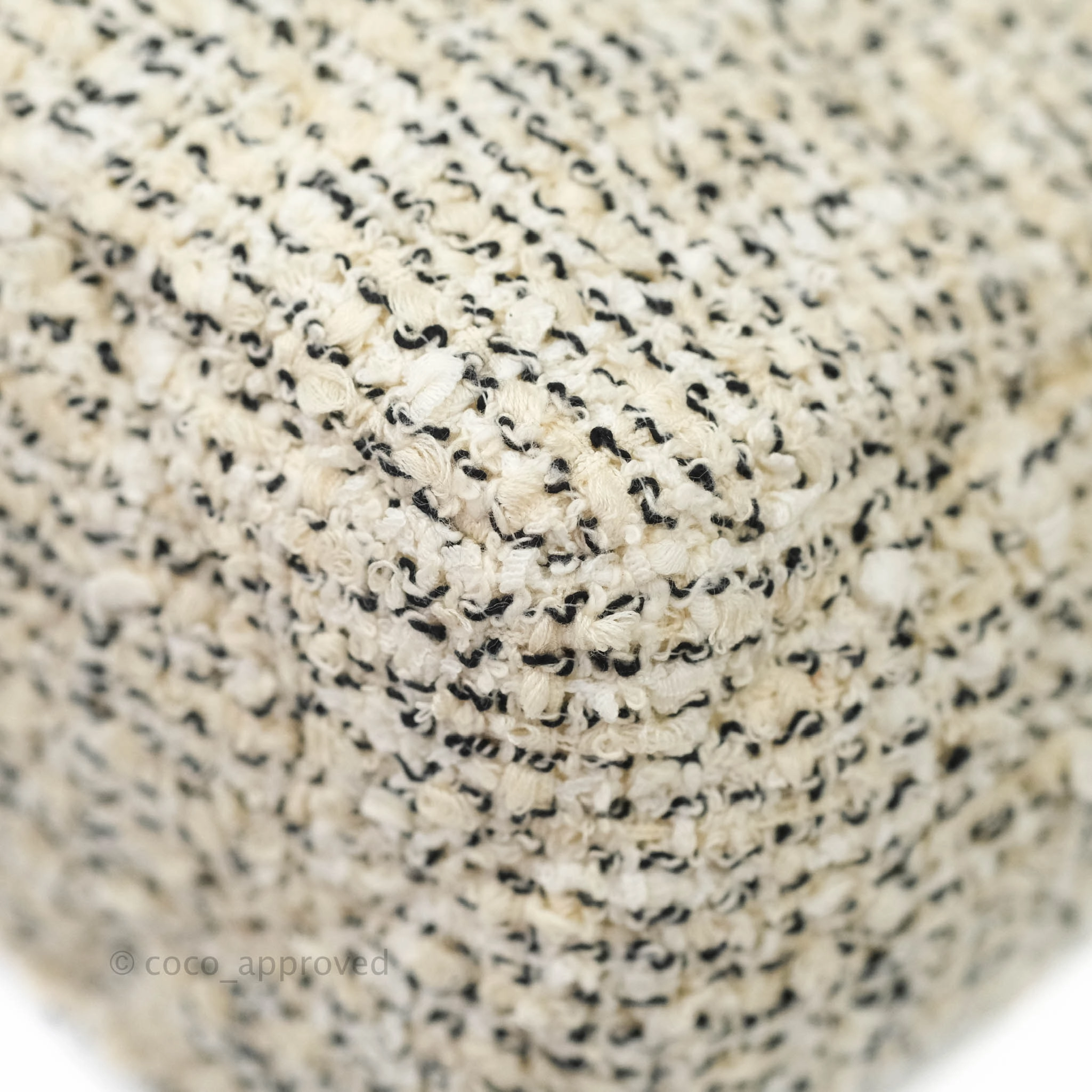Chanel 19 Small Tweed Cream Mixed Hardware