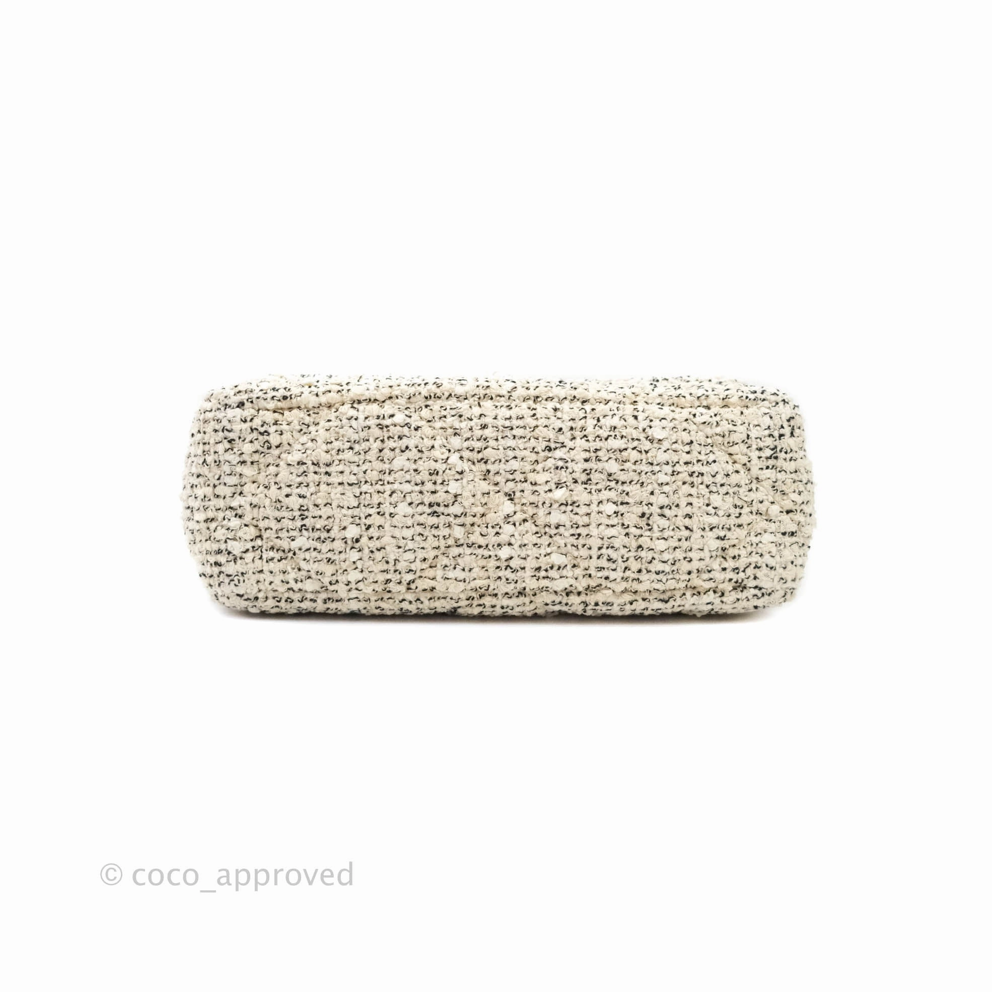 Chanel 19 Small Tweed Cream Mixed Hardware