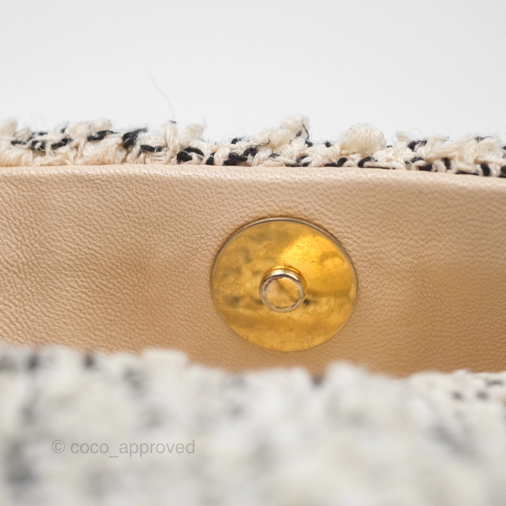 Chanel 19 Small Tweed Oreo Cream Mixed Hardware