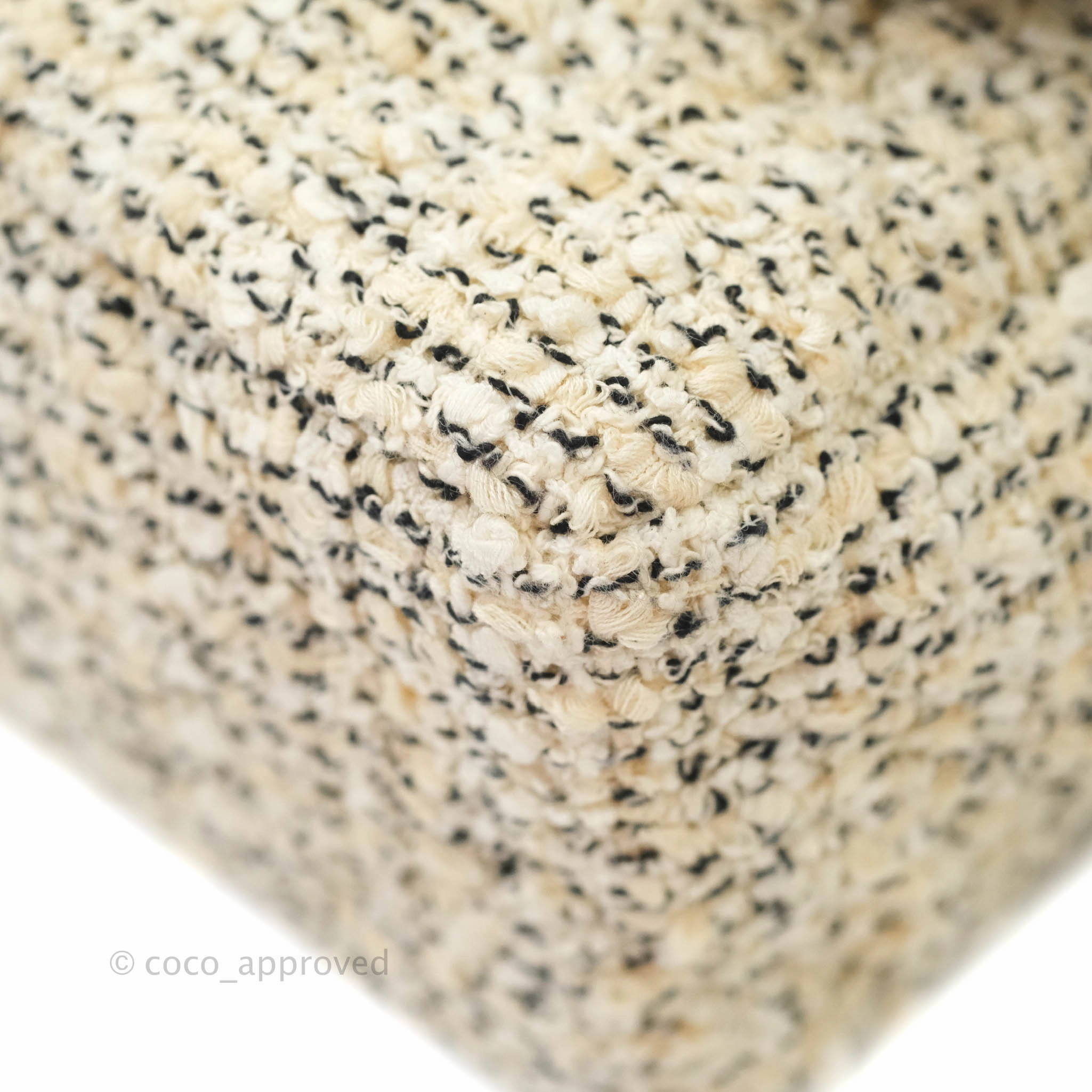 Chanel 19 Small Tweed Oreo Cream Mixed Hardware