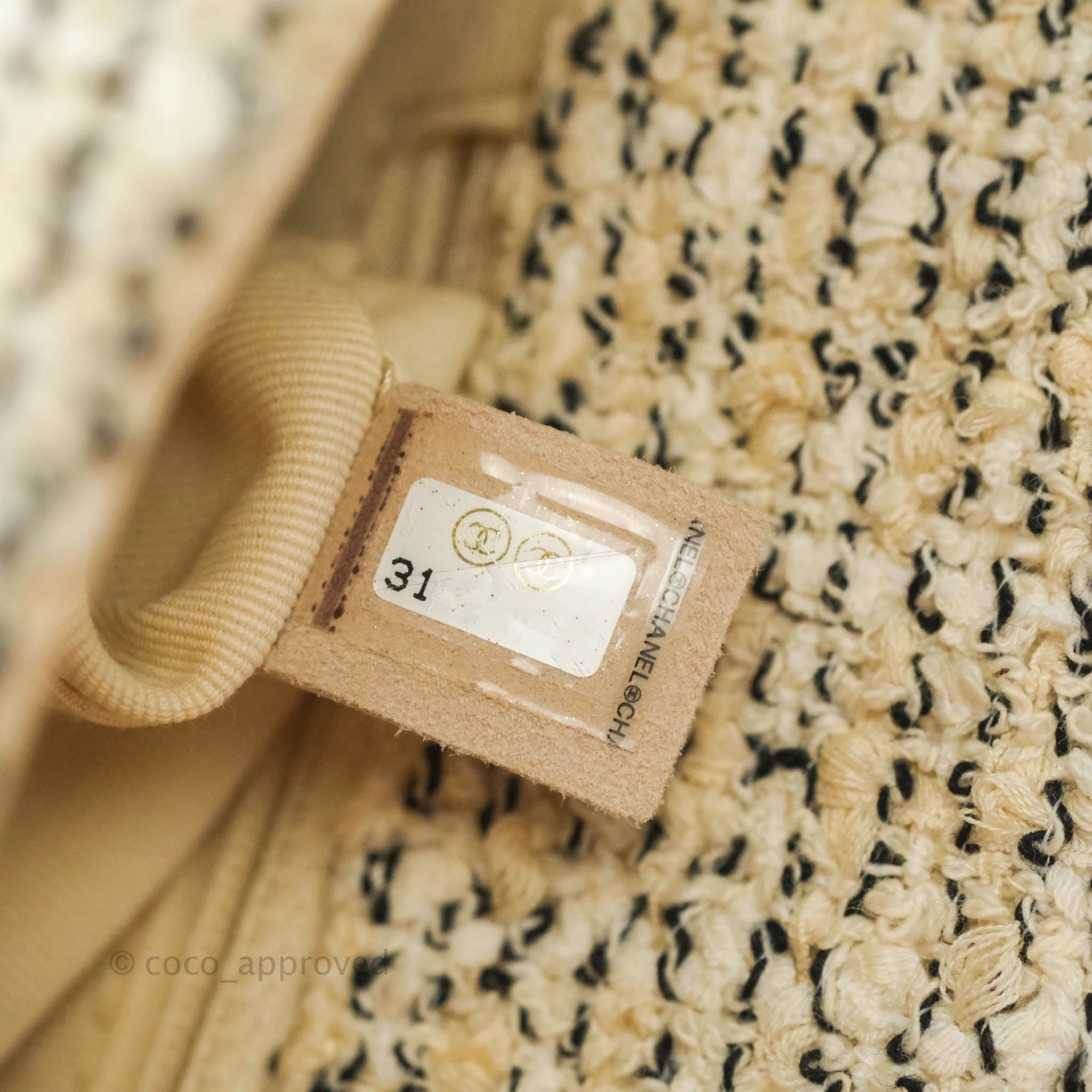 Chanel 19 Small Tweed Oreo Cream Mixed Hardware