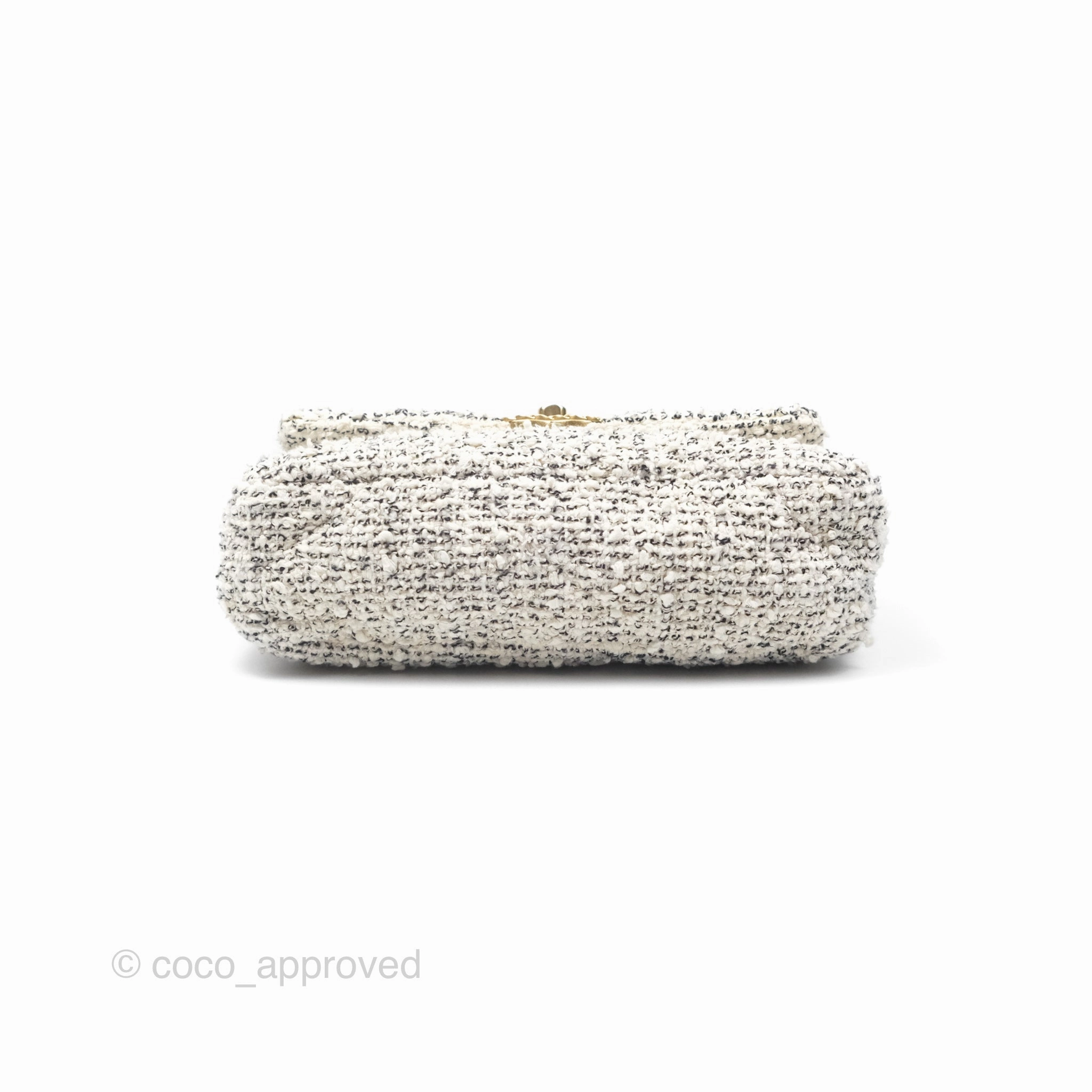 Chanel 19 Small Tweed Oreo Cream Mixed Hardware