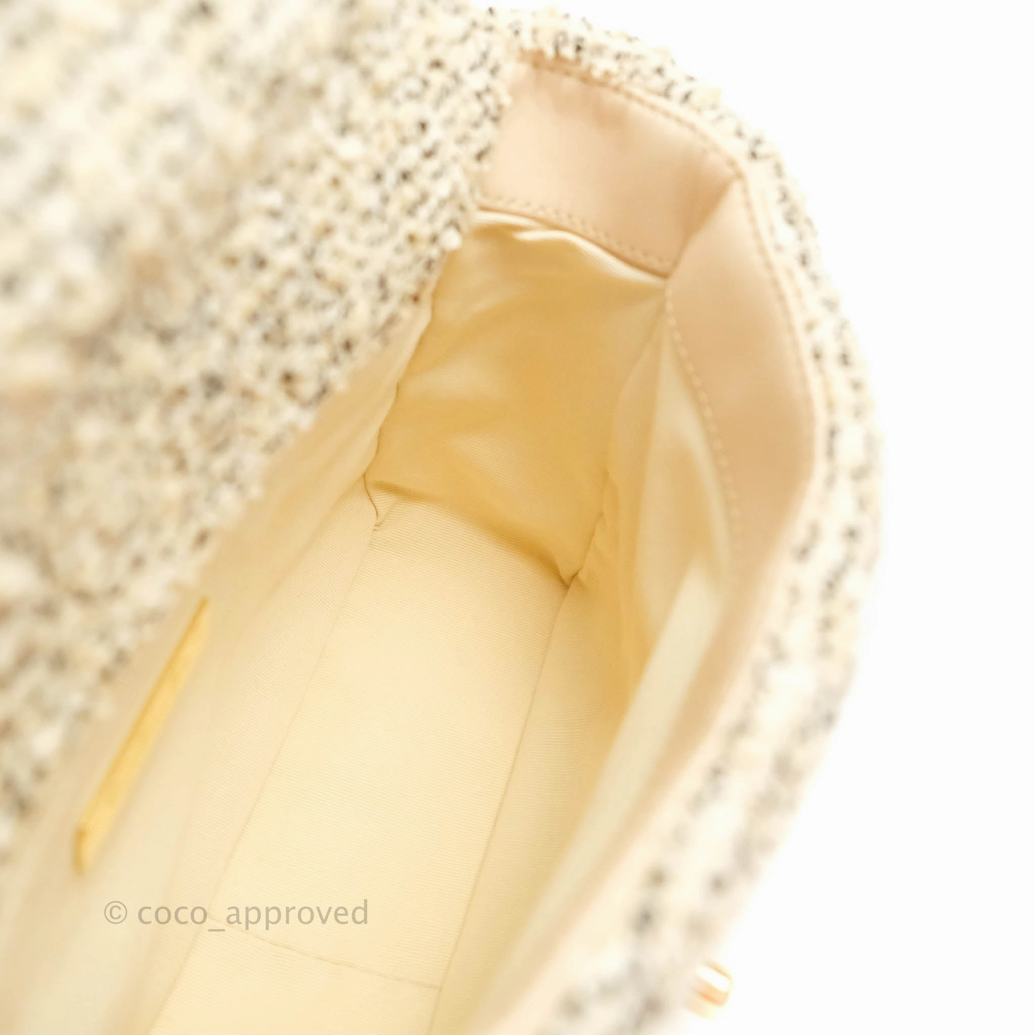 Chanel 19 Small Tweed Oreo Cream Mixed Hardware