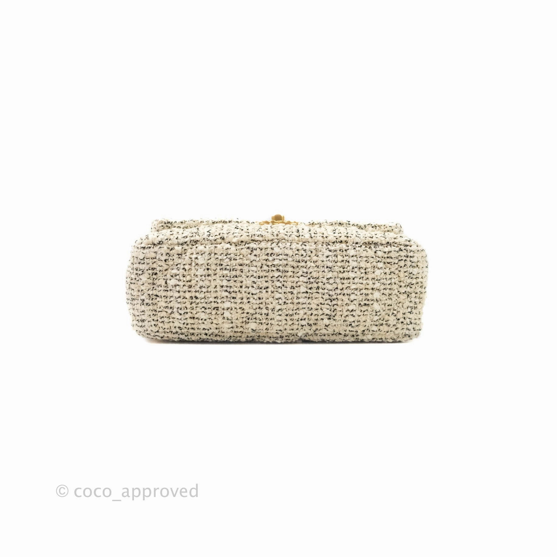 Chanel 19 Small Tweed Oreo Cream Mixed Hardware