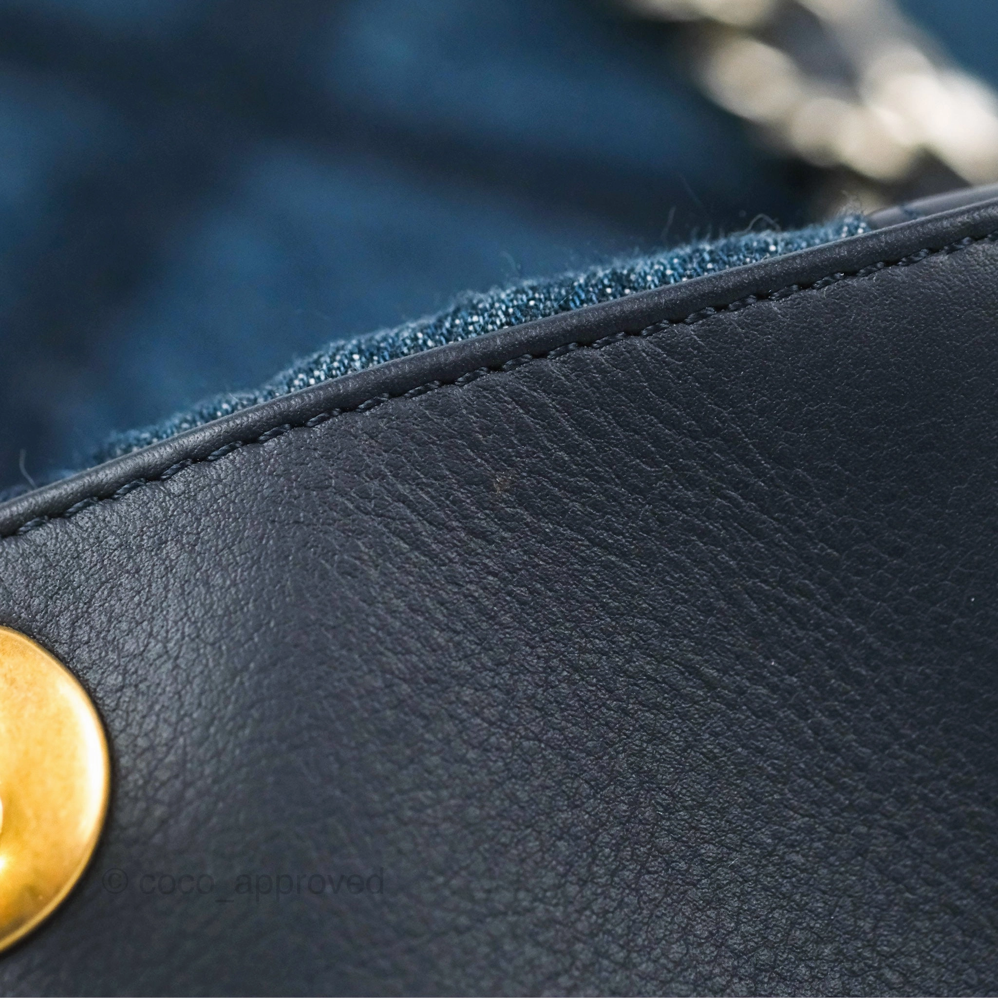 Chanel 19 Tote Quilted Denim Mixed Hardware