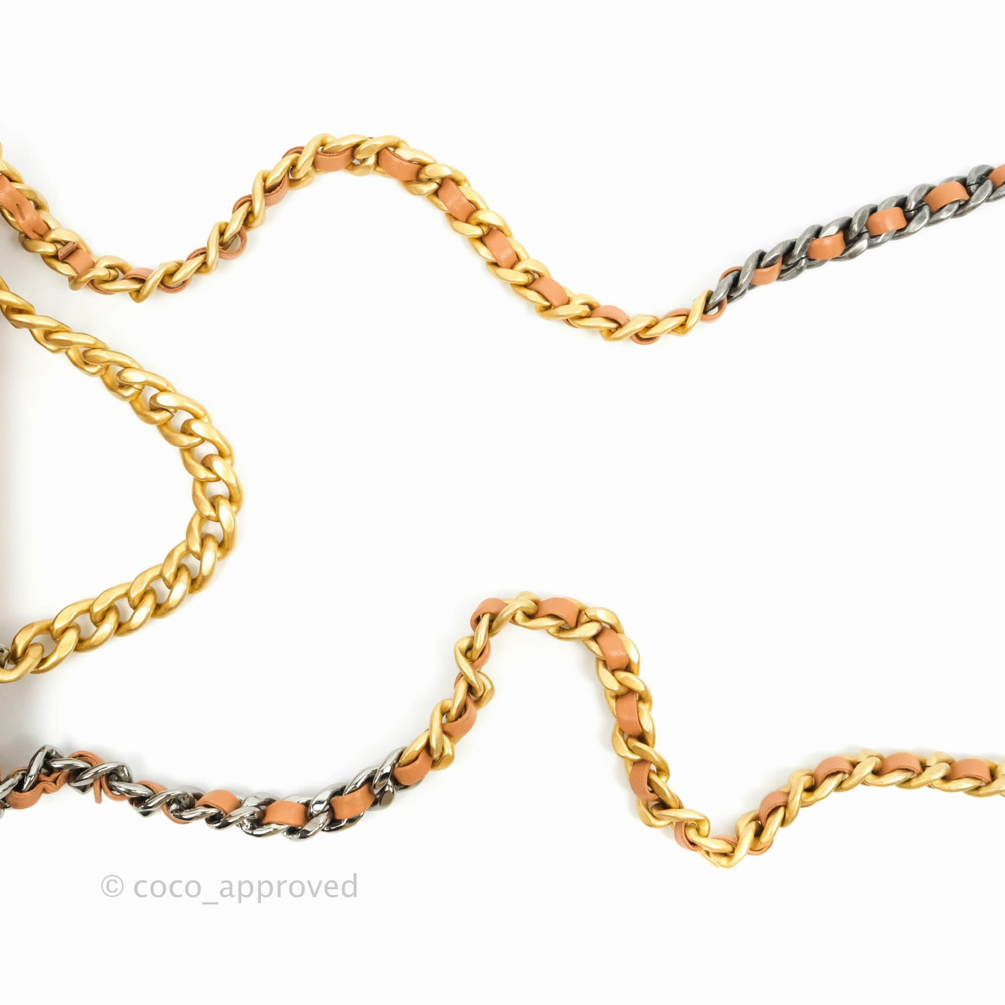 Chanel 19 Wallet on Chain WOC Dark Beige Caramel Lambskin Mixed Hardware 21K