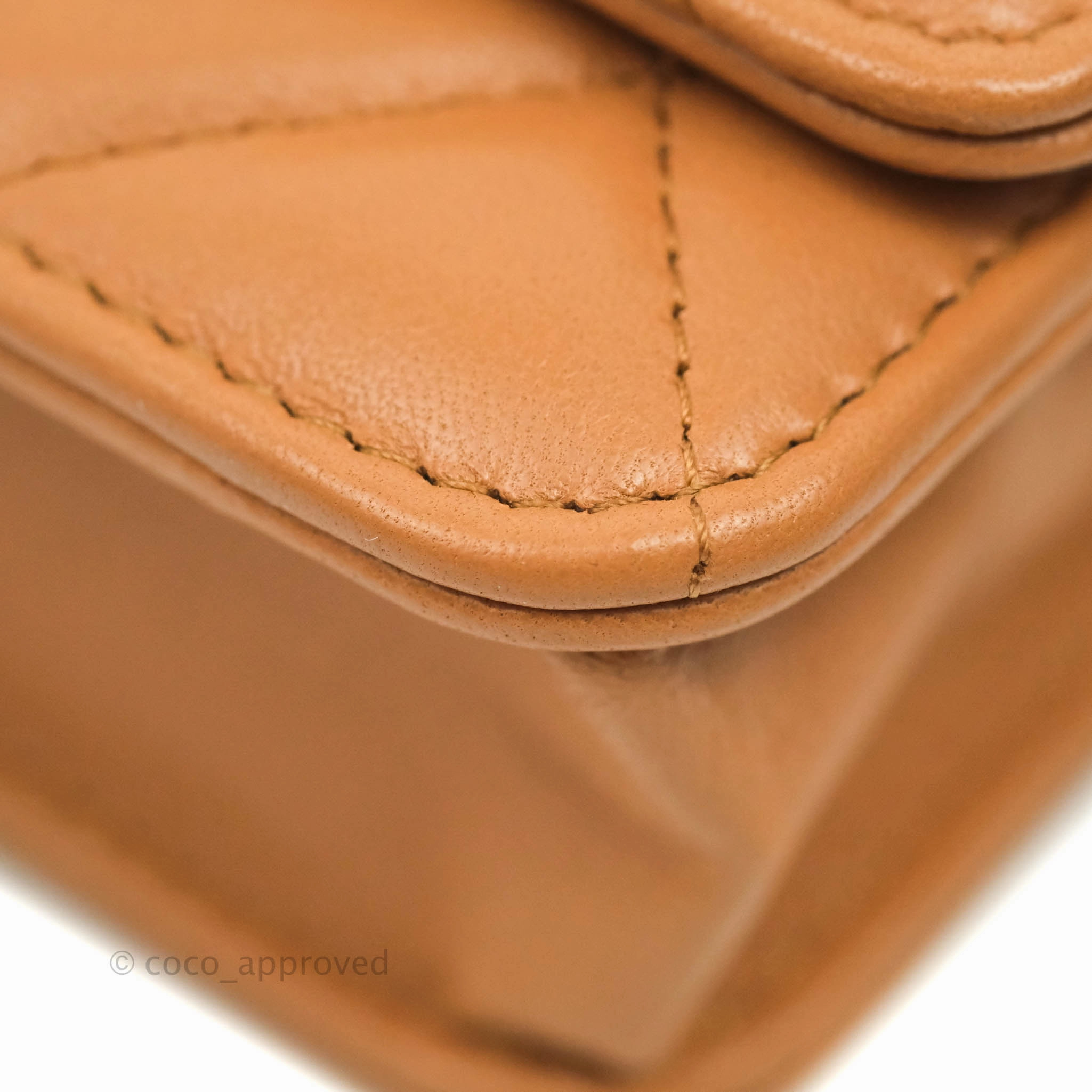 Chanel 19 Wallet on Chain WOC Dark Beige Caramel Lambskin Mixed Hardware 21K