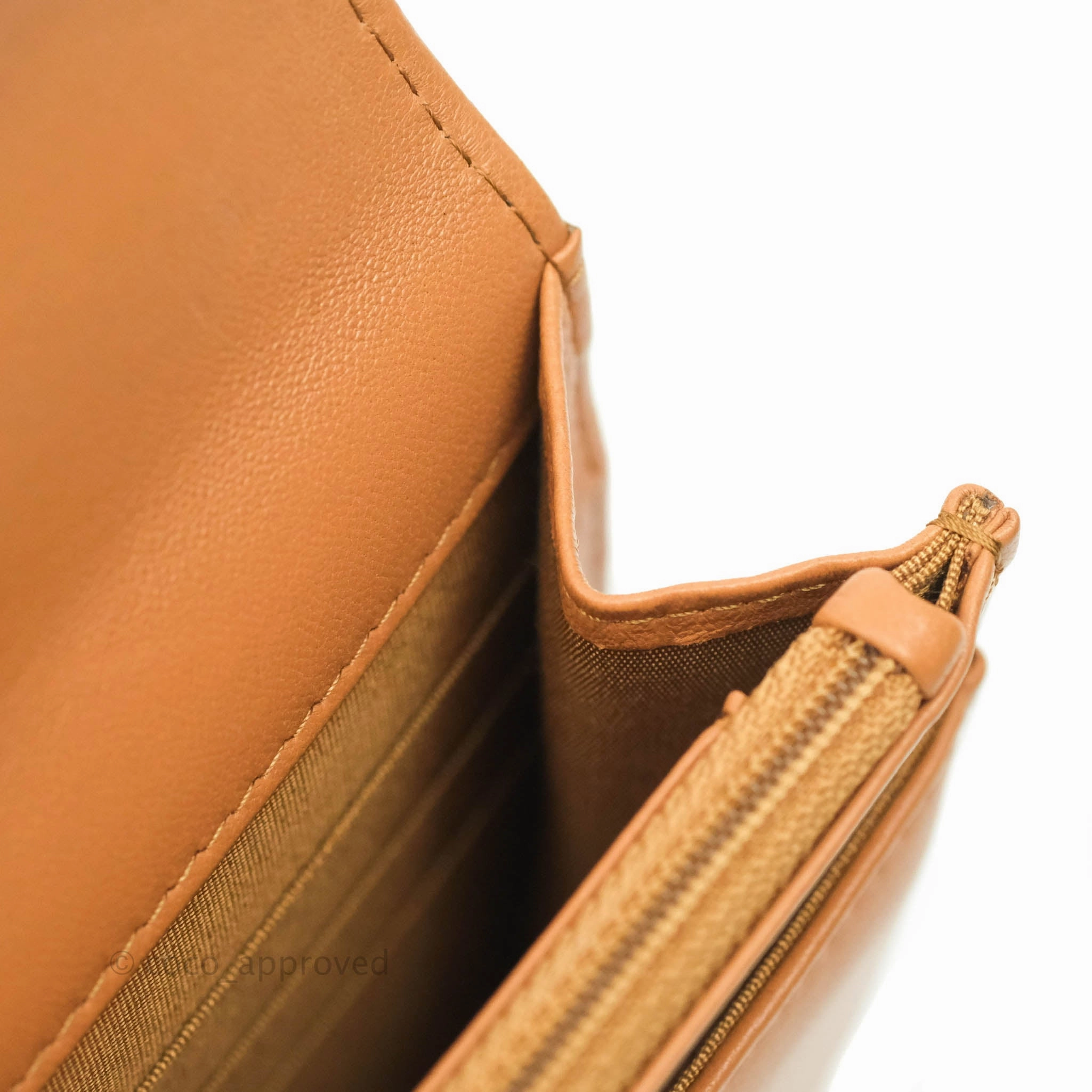 Chanel 19 Wallet on Chain WOC Dark Beige Caramel Lambskin Mixed Hardware 21K