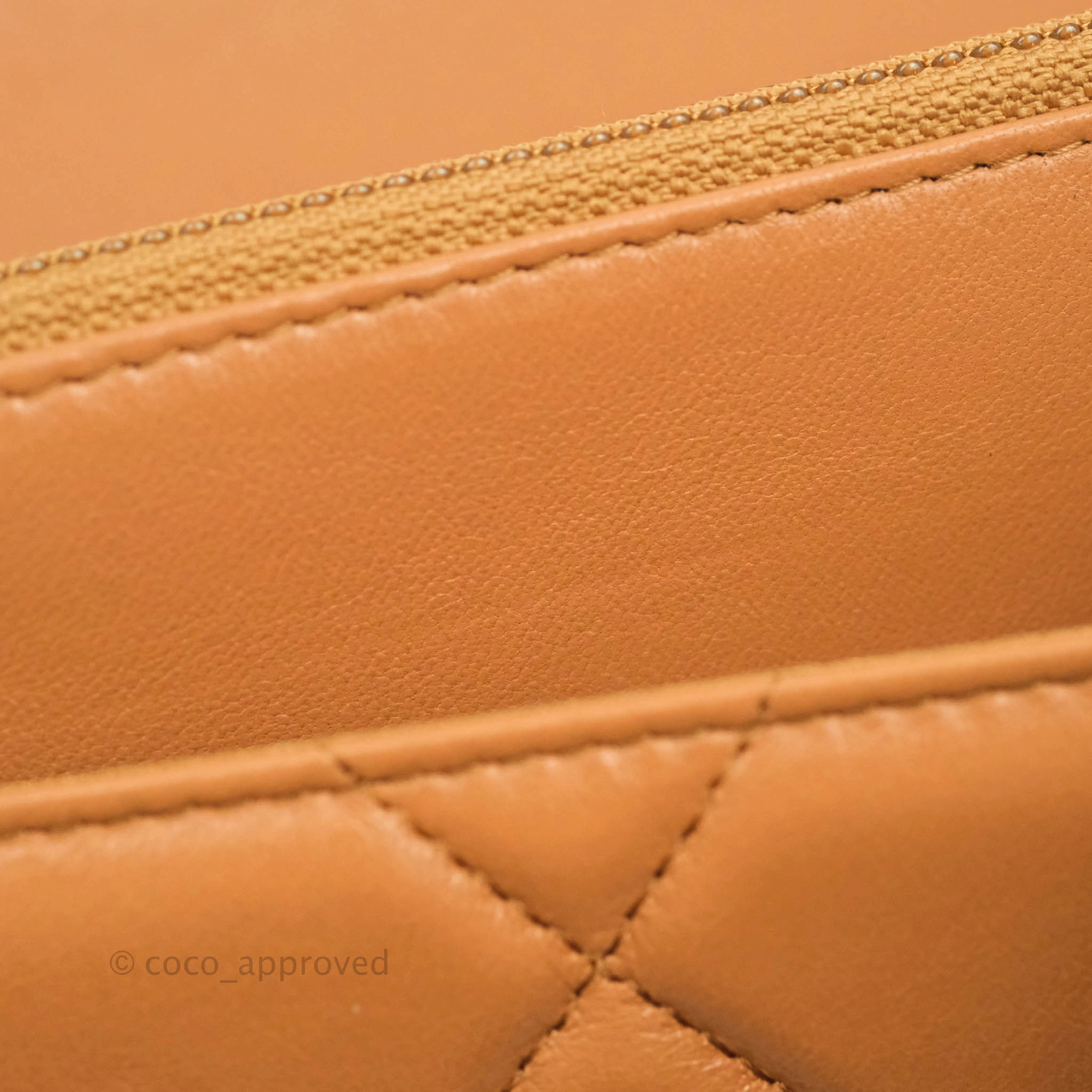 Chanel 19 Wallet on Chain WOC Dark Beige Caramel Lambskin Mixed Hardware 21K