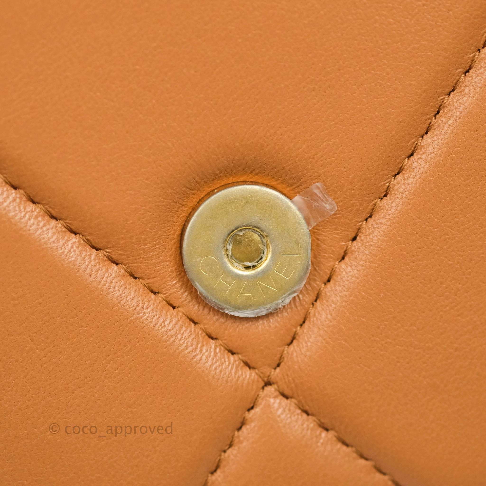 Chanel 19 Wallet on Chain WOC Dark Beige Caramel Lambskin Mixed Hardware 21K