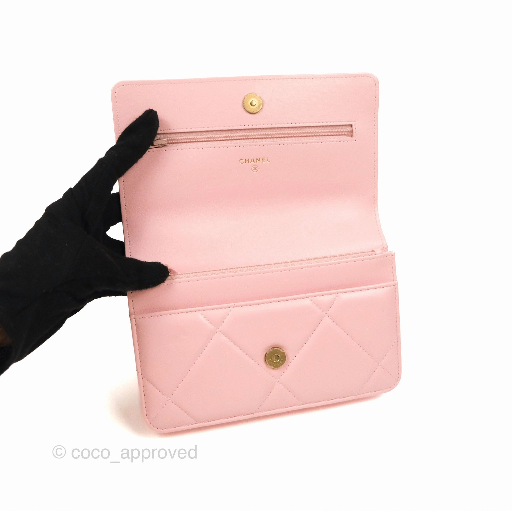 Chanel 19 Wallet on Chain WOC Light Pink Mixed Hardware