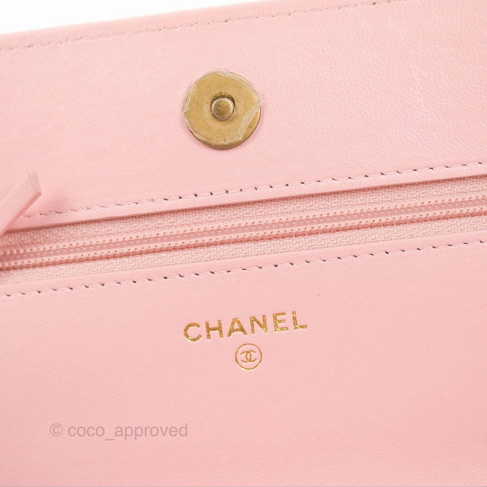 Chanel 19 Wallet on Chain WOC Light Pink Mixed Hardware