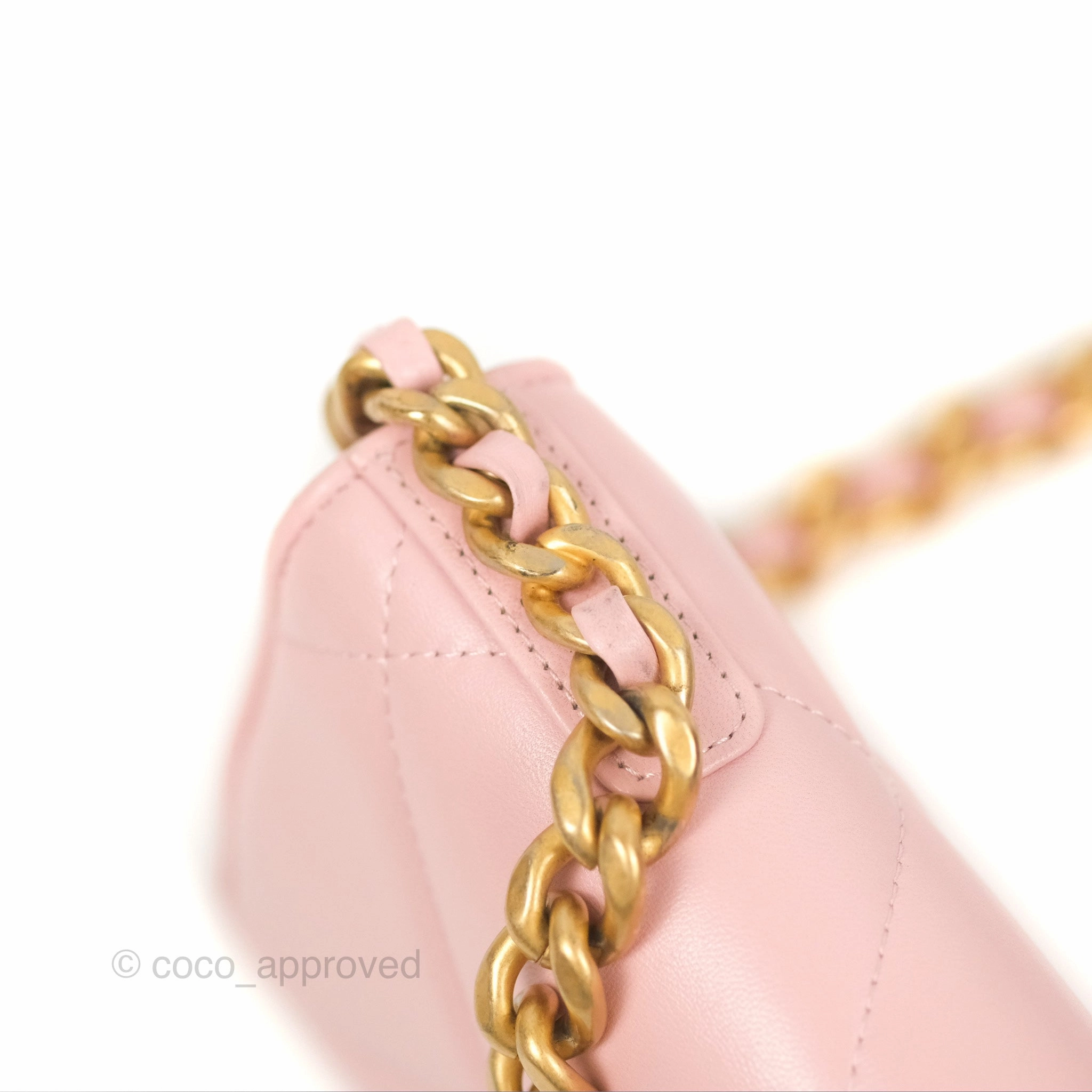 Chanel 19 Wallet on Chain WOC Light Pink Mixed Hardware