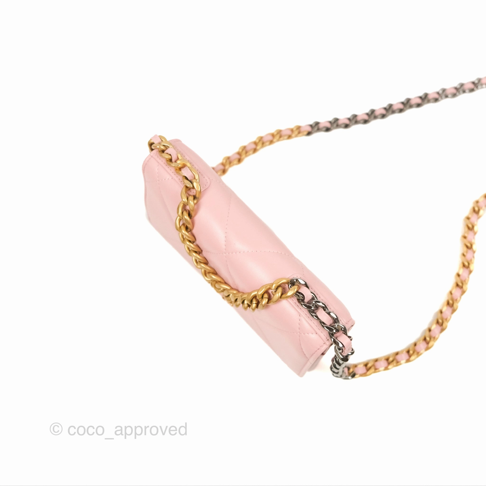 Chanel 19 Wallet on Chain WOC Light Pink Mixed Hardware