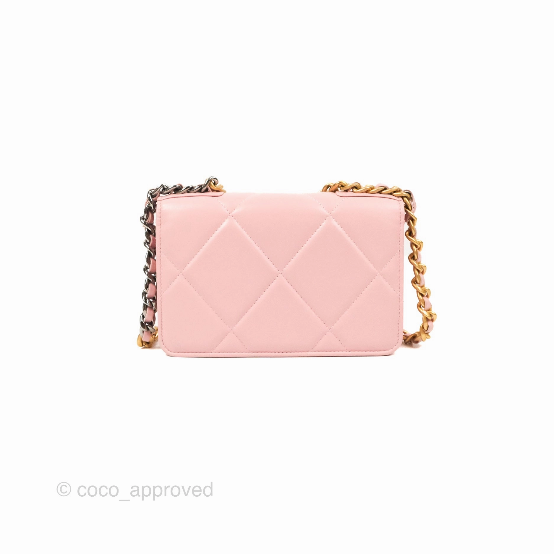 Chanel 19 Wallet on Chain WOC Light Pink Mixed Hardware