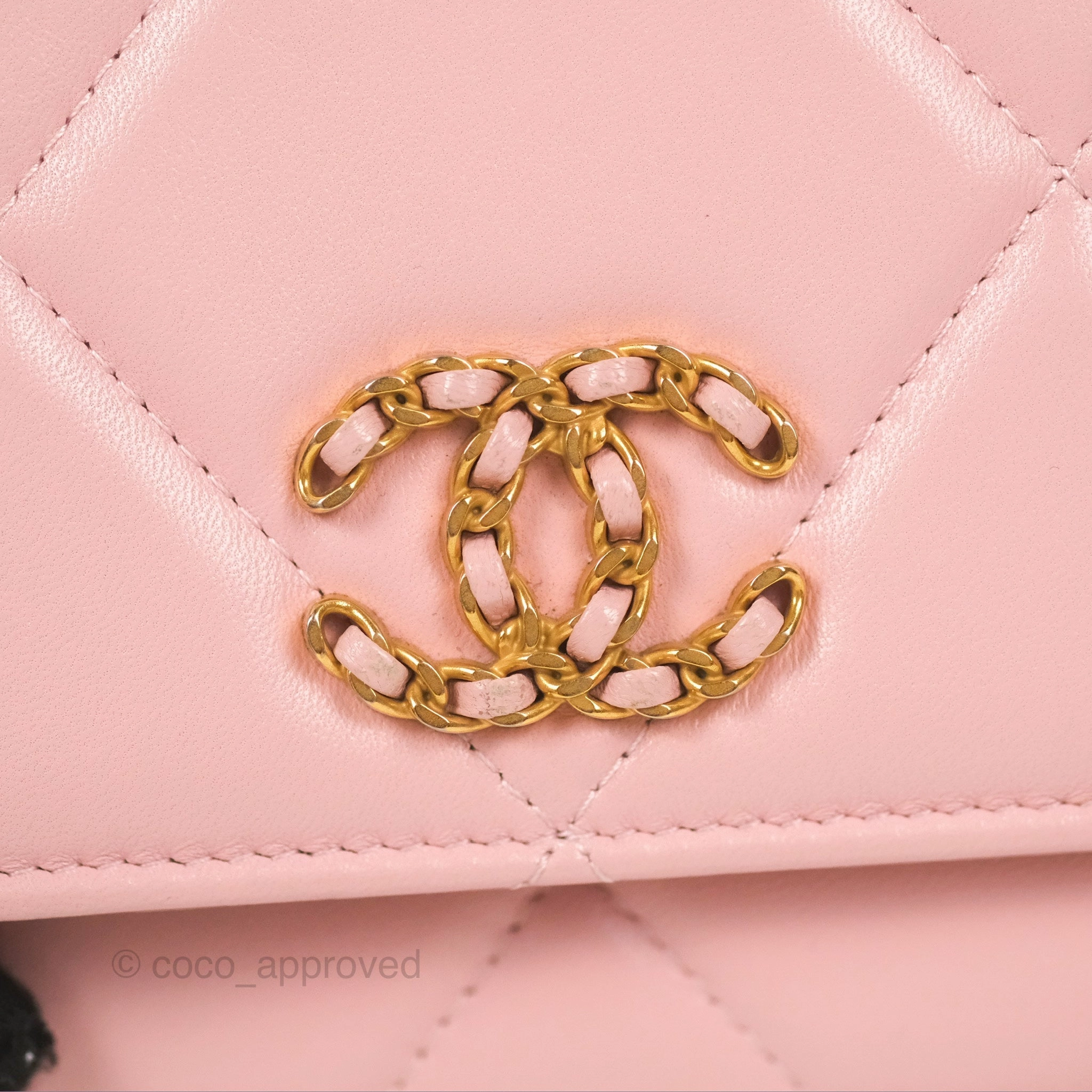 Chanel 19 Wallet on Chain WOC Light Pink Mixed Hardware