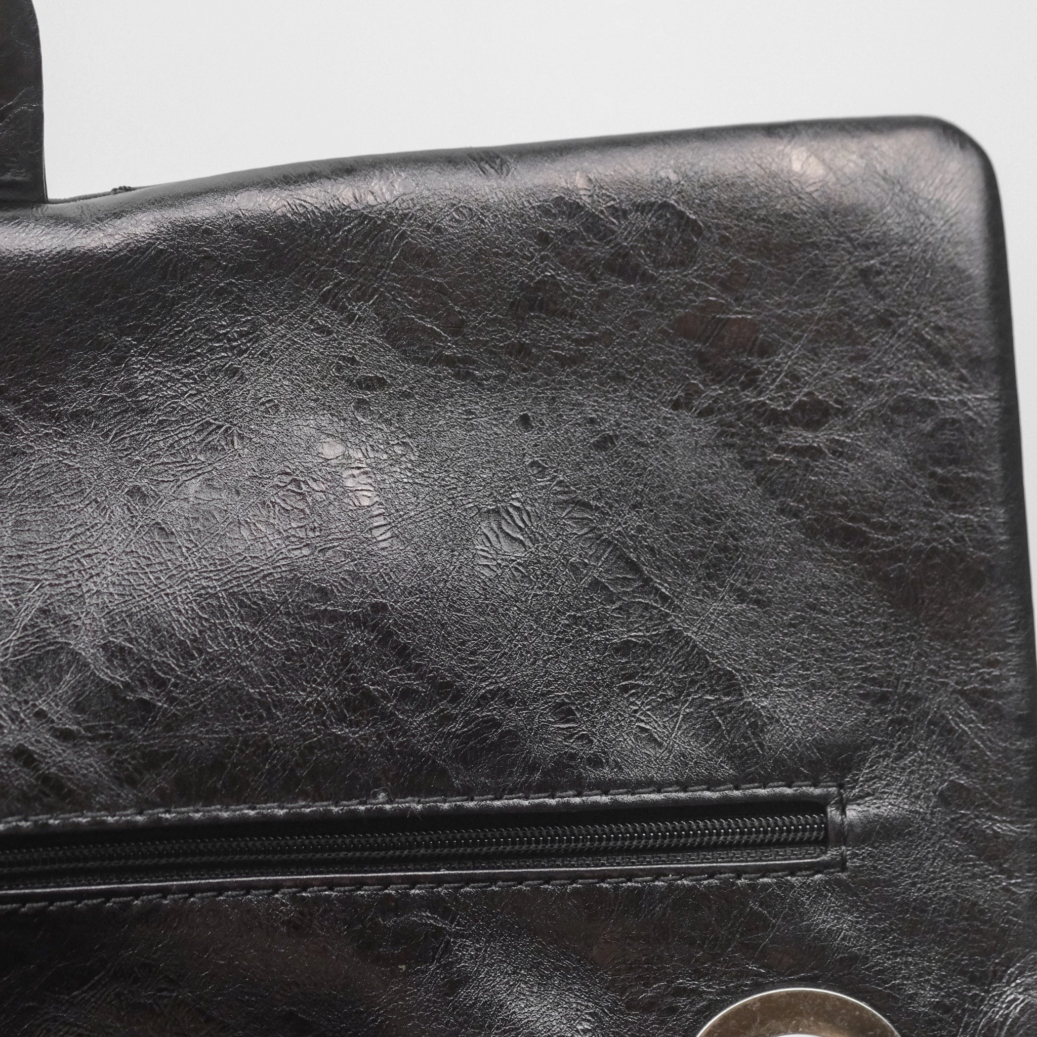 Chanel 228 Reissue Flap Quilted Black Crumpled Calfskin Ruthenium Hardware