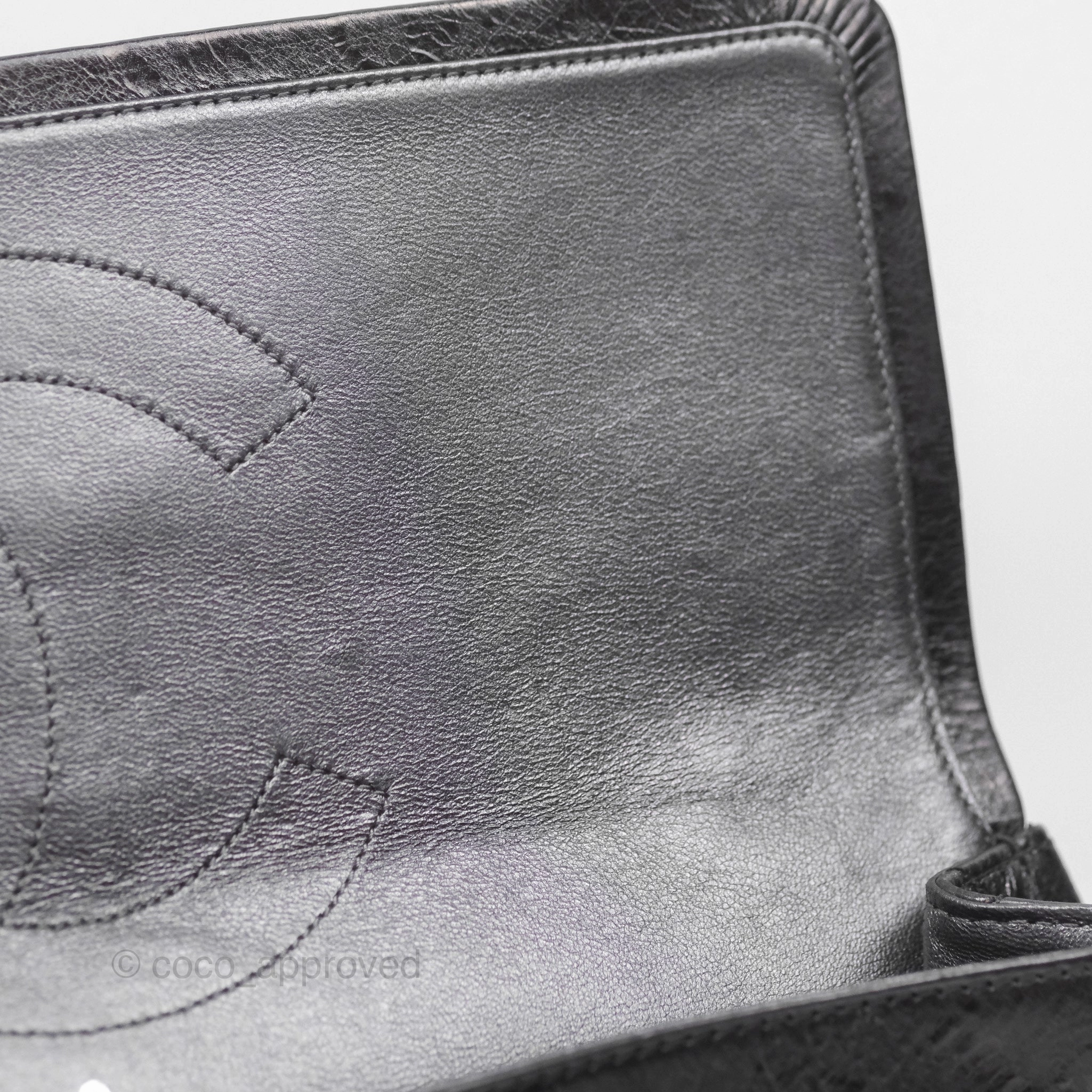 Chanel 228 Reissue Flap Quilted Black Crumpled Calfskin Ruthenium Hardware