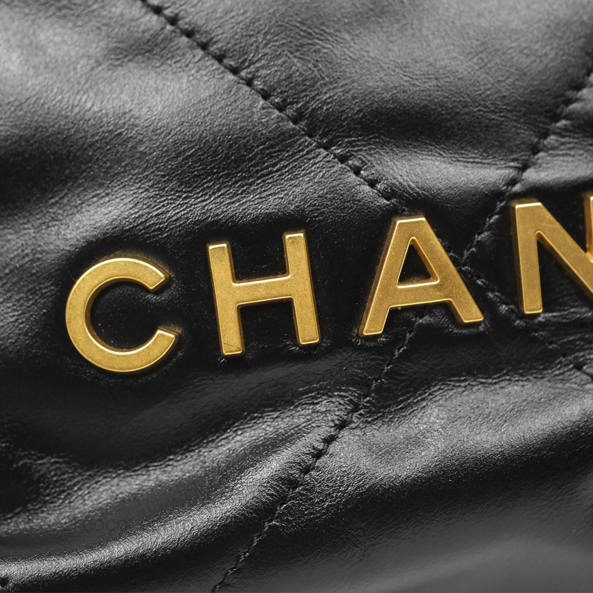 Chanel 22 Mini Bag Black Crumpled Calfskin