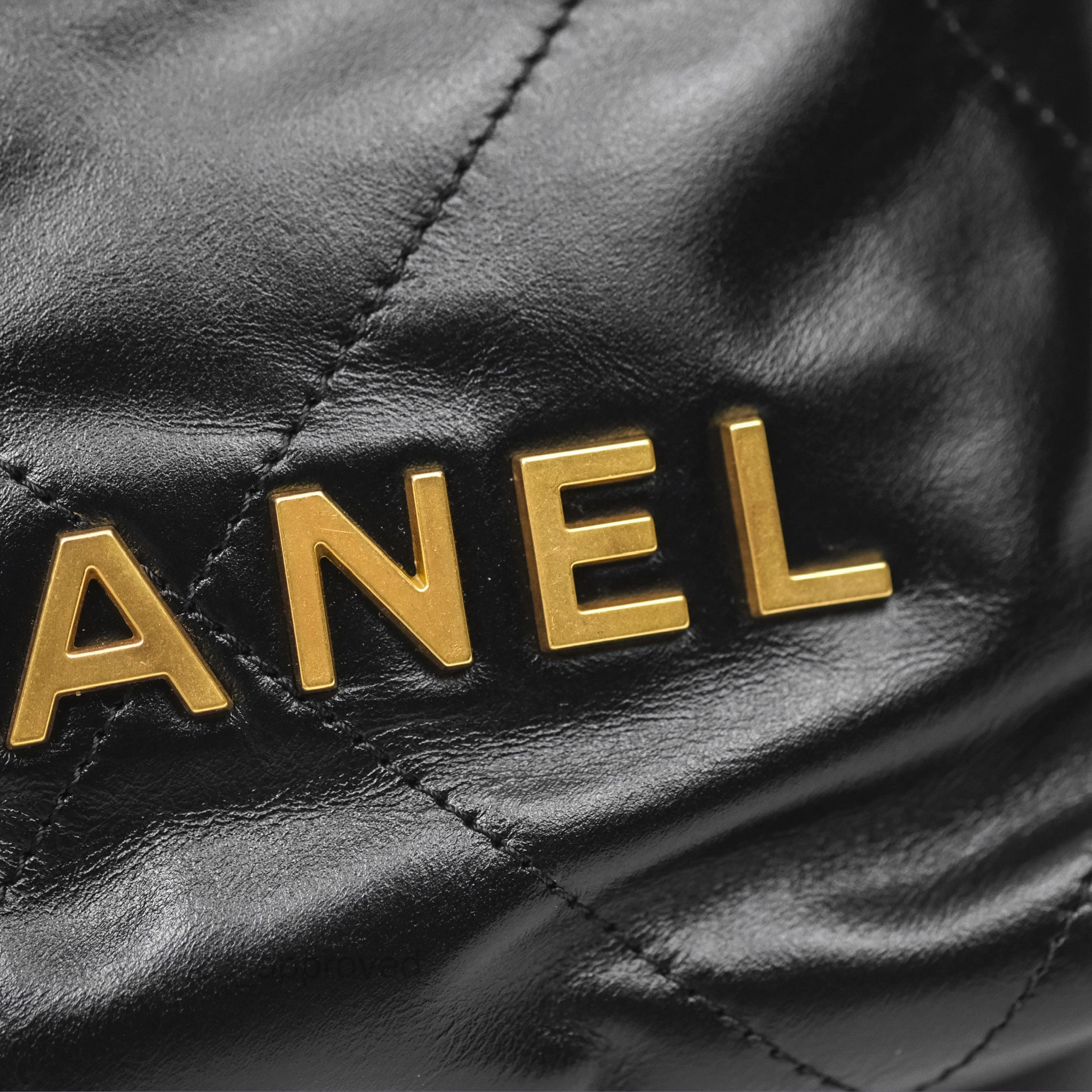 Chanel 22 Mini Bag Black Crumpled Calfskin