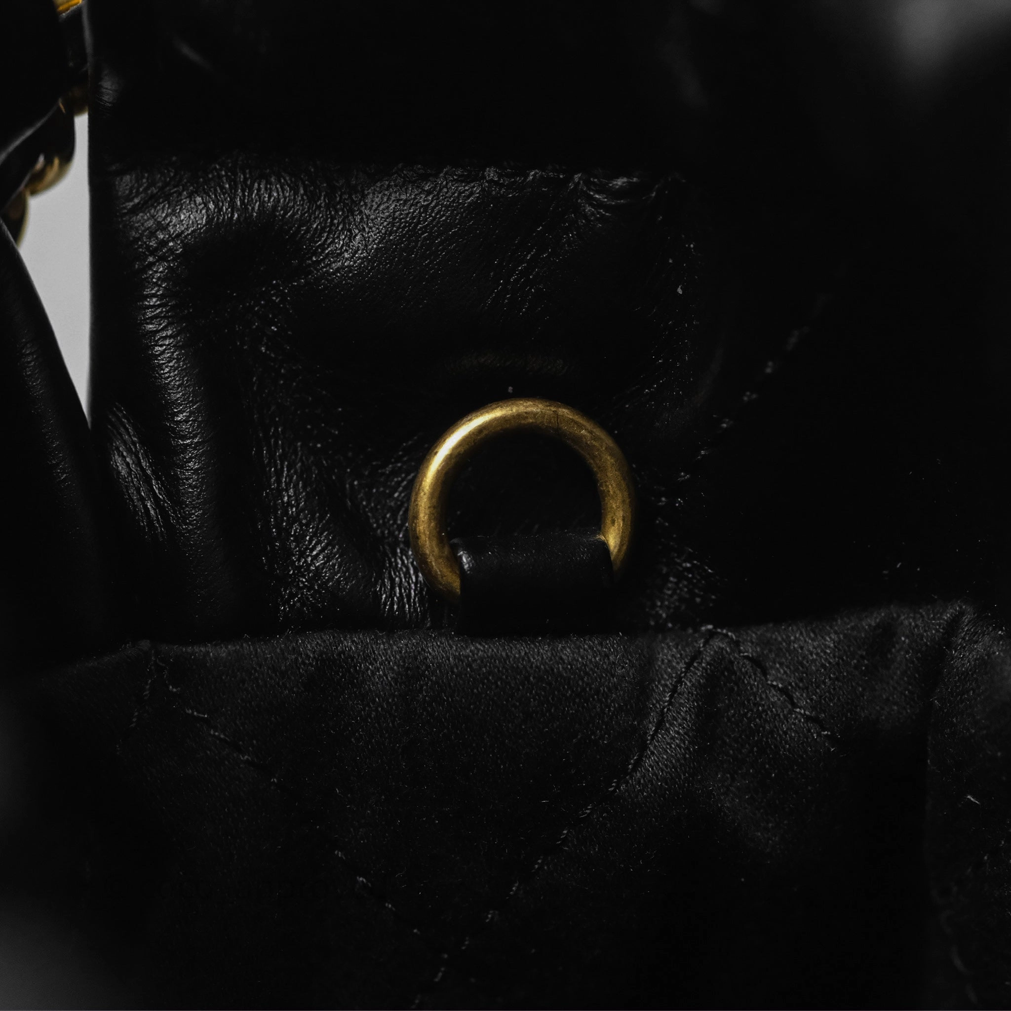 Chanel 22 Mini Bag Black Crumpled Calfskin Aged Gold Hardware