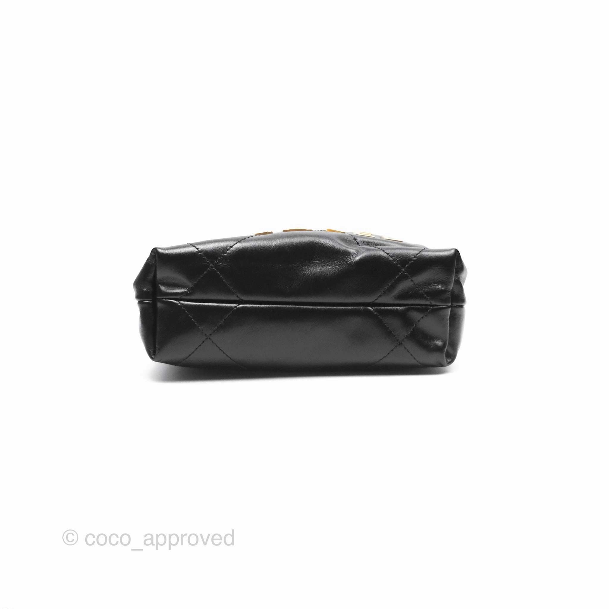 Chanel 22 Mini Bag Black Crumpled Calfskin