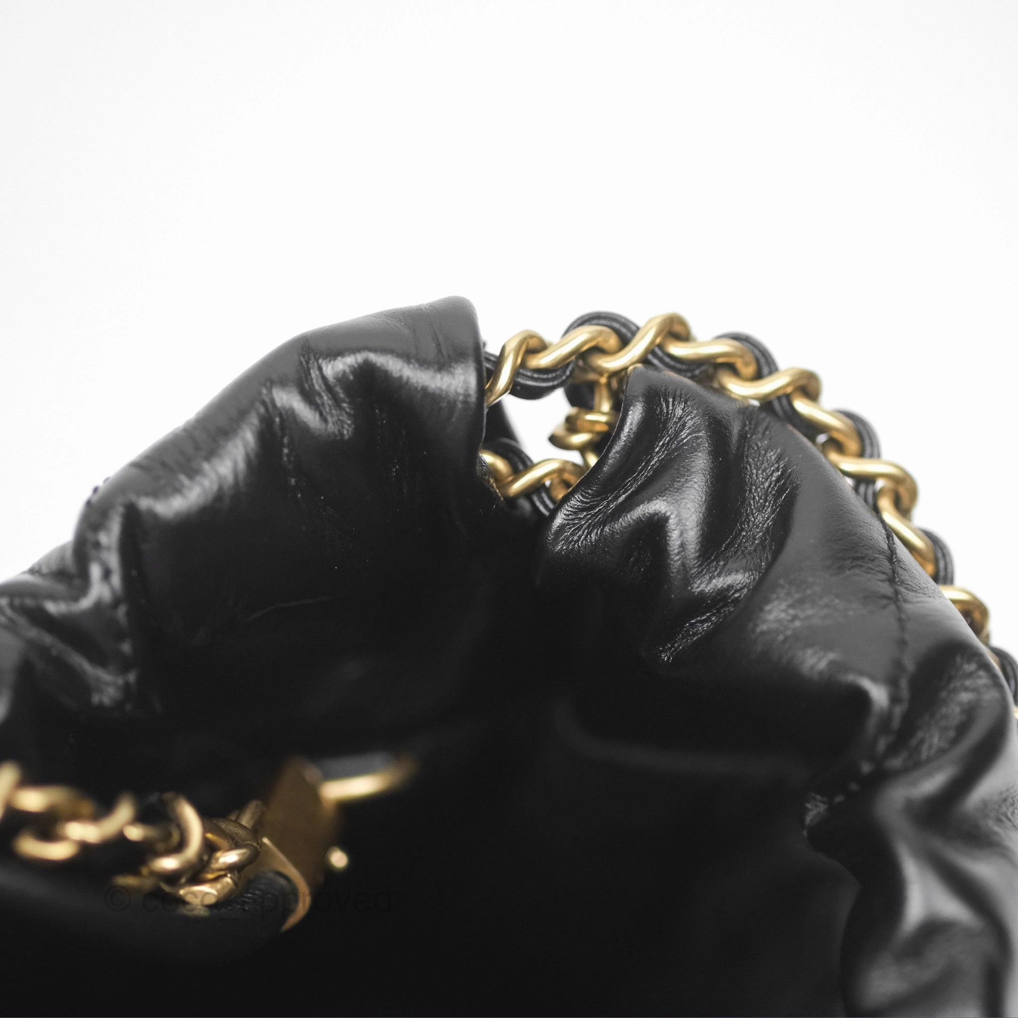 Chanel 22 Mini Bag Black Crumpled Calfskin