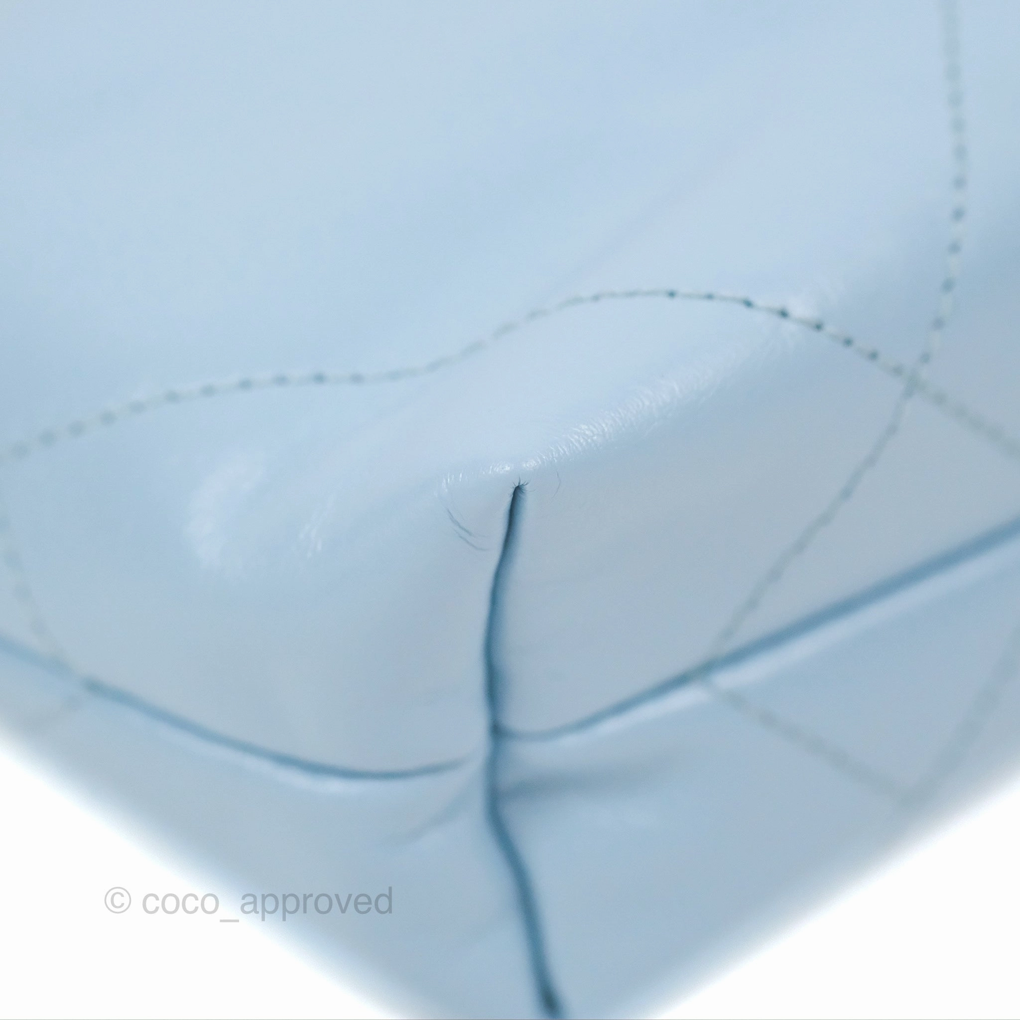 Chanel 22 Mini Bag Light Blue Crumpled Calfskin