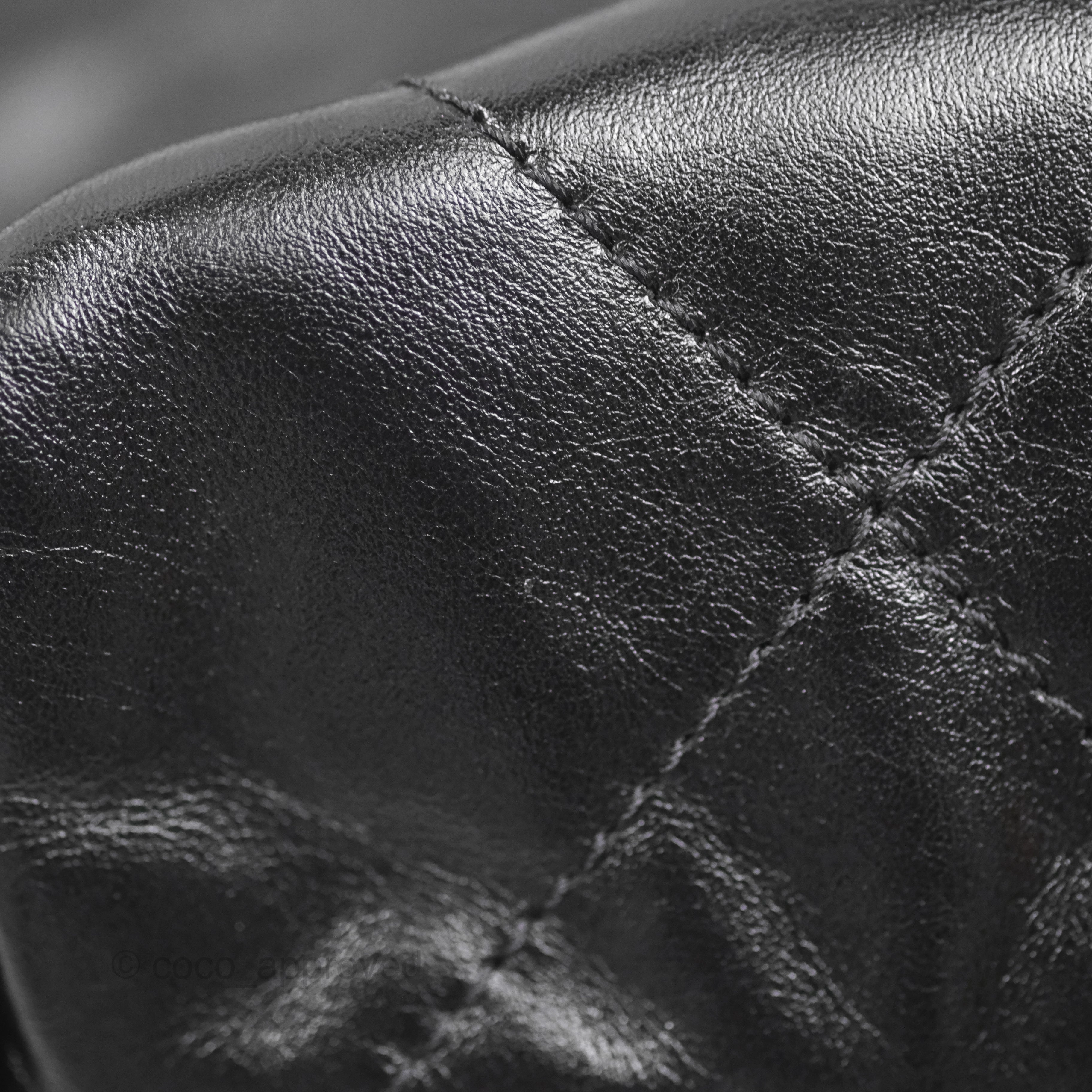 Chanel 22 Small Black Calfskin So Black Hardware