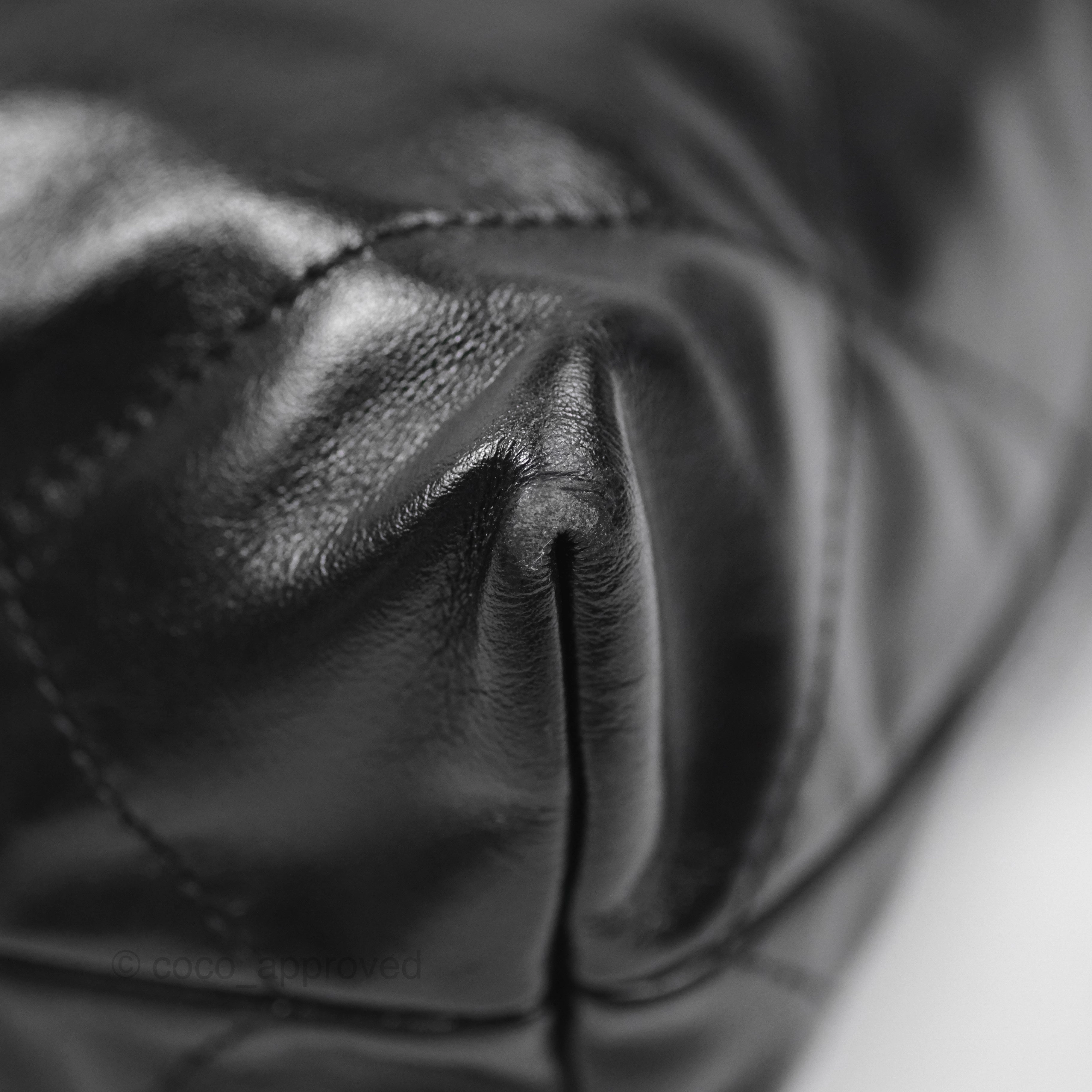 Chanel 22 Small Black Calfskin So Black Hardware