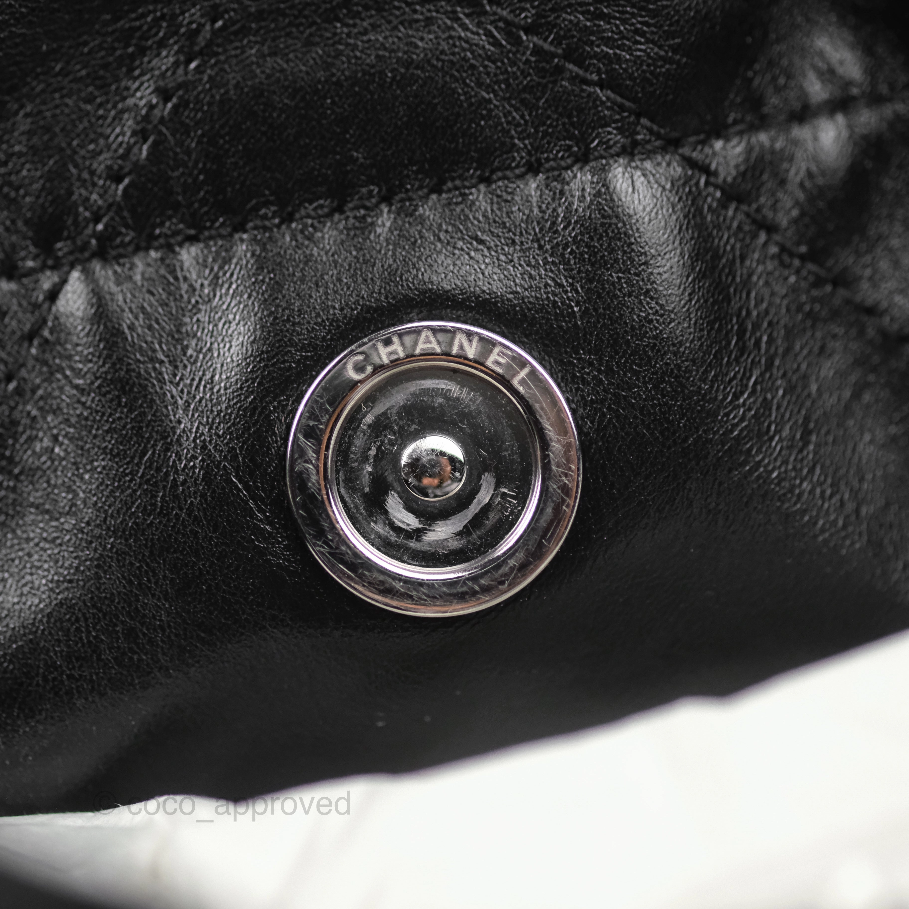 Chanel 22 Small Black Calfskin So Black Hardware