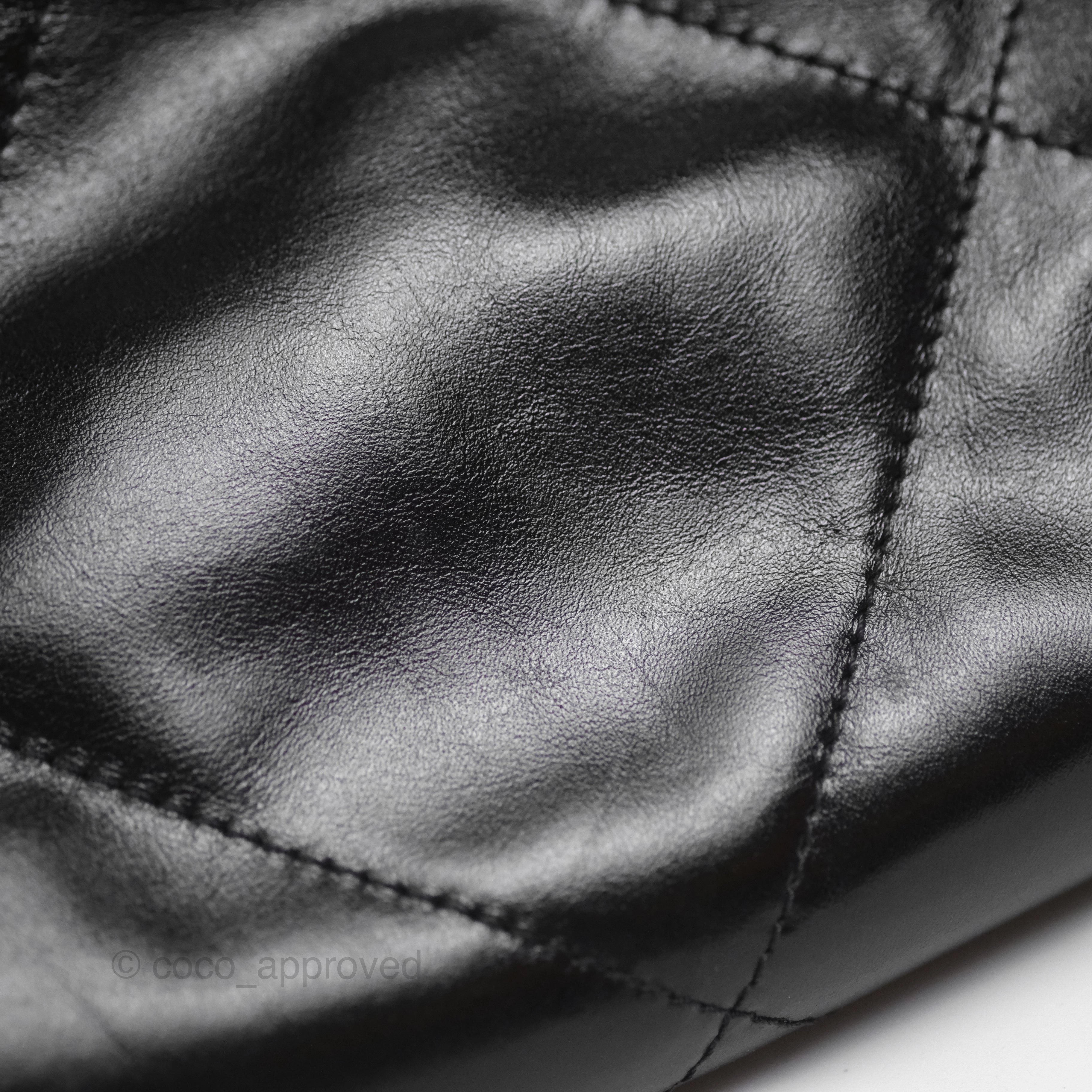 Chanel 22 Small Black Calfskin So Black Hardware