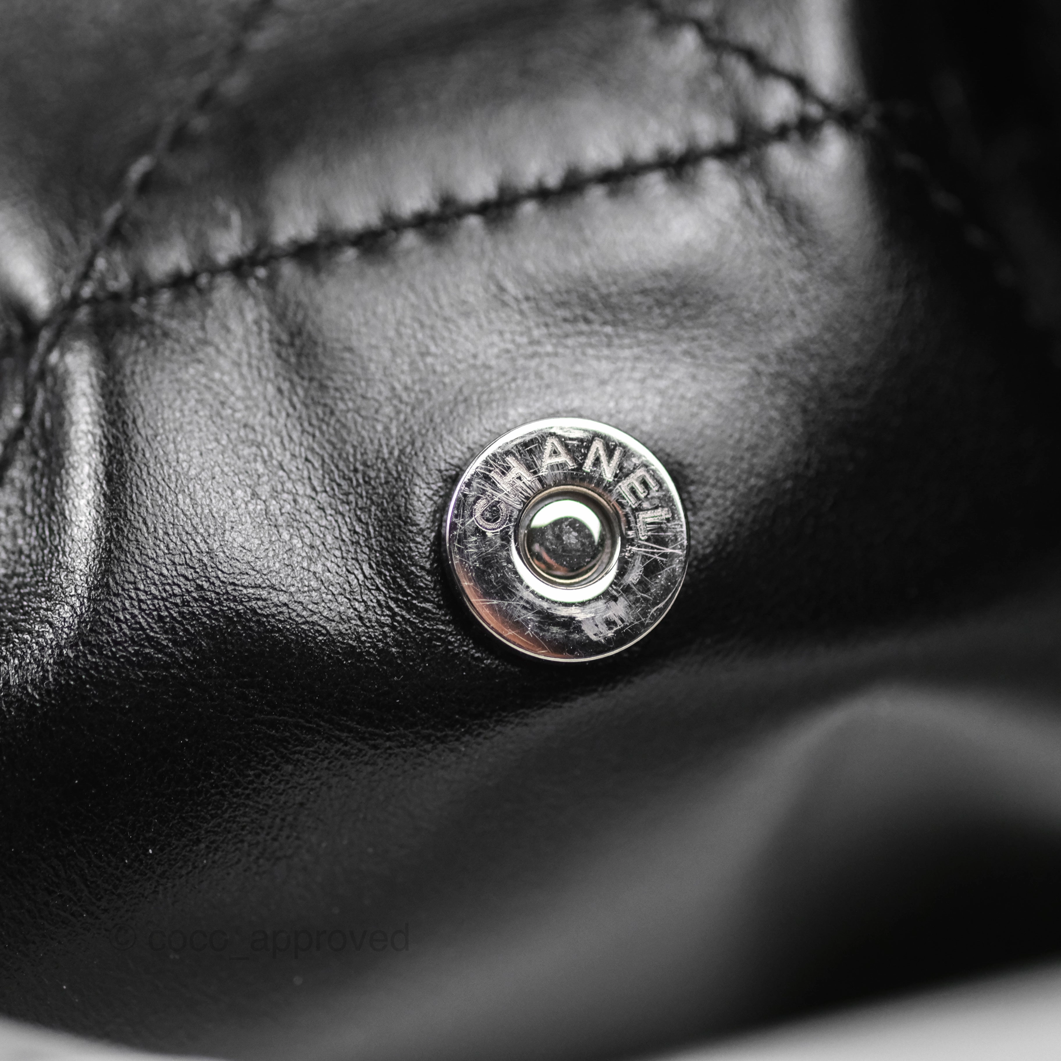 Chanel 22 Small Black Calfskin So Black Hardware
