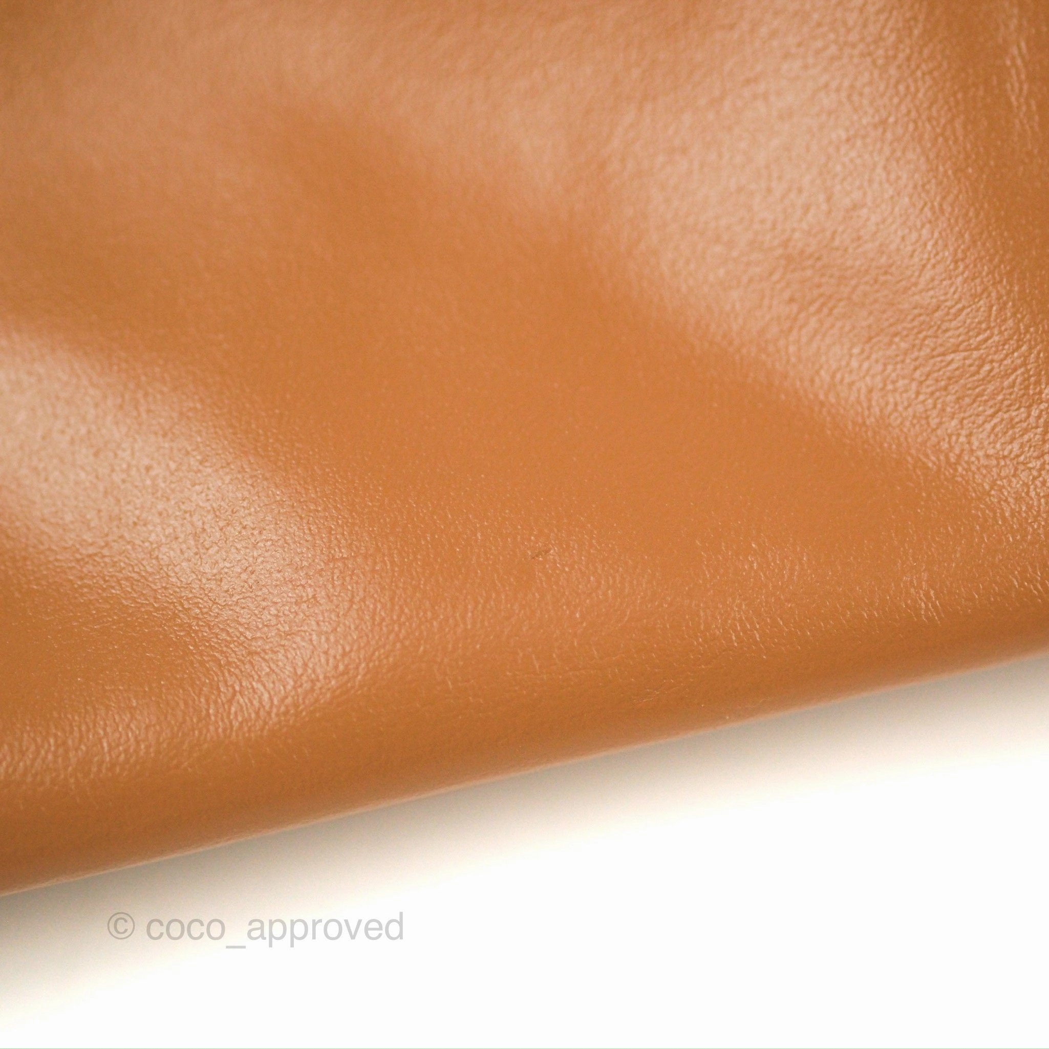 Chanel 22 Small Caramel Beige Shiny Calfskin Aged Gold Hardware