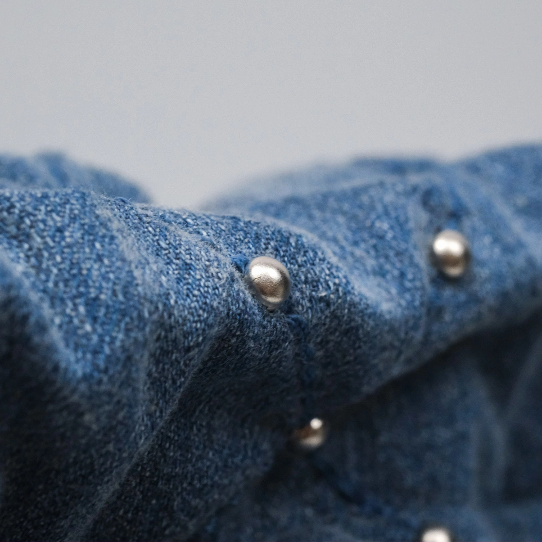 Chanel 22 Small Pearl Studded Denim Silver Hardware