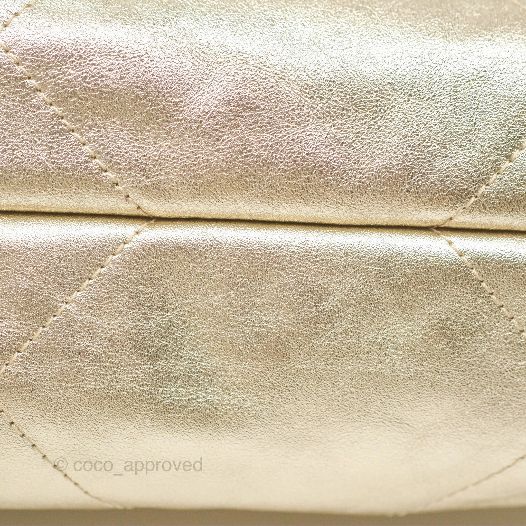 Chanel 22 Small Quilted Iridescent Gold Gold Hardware