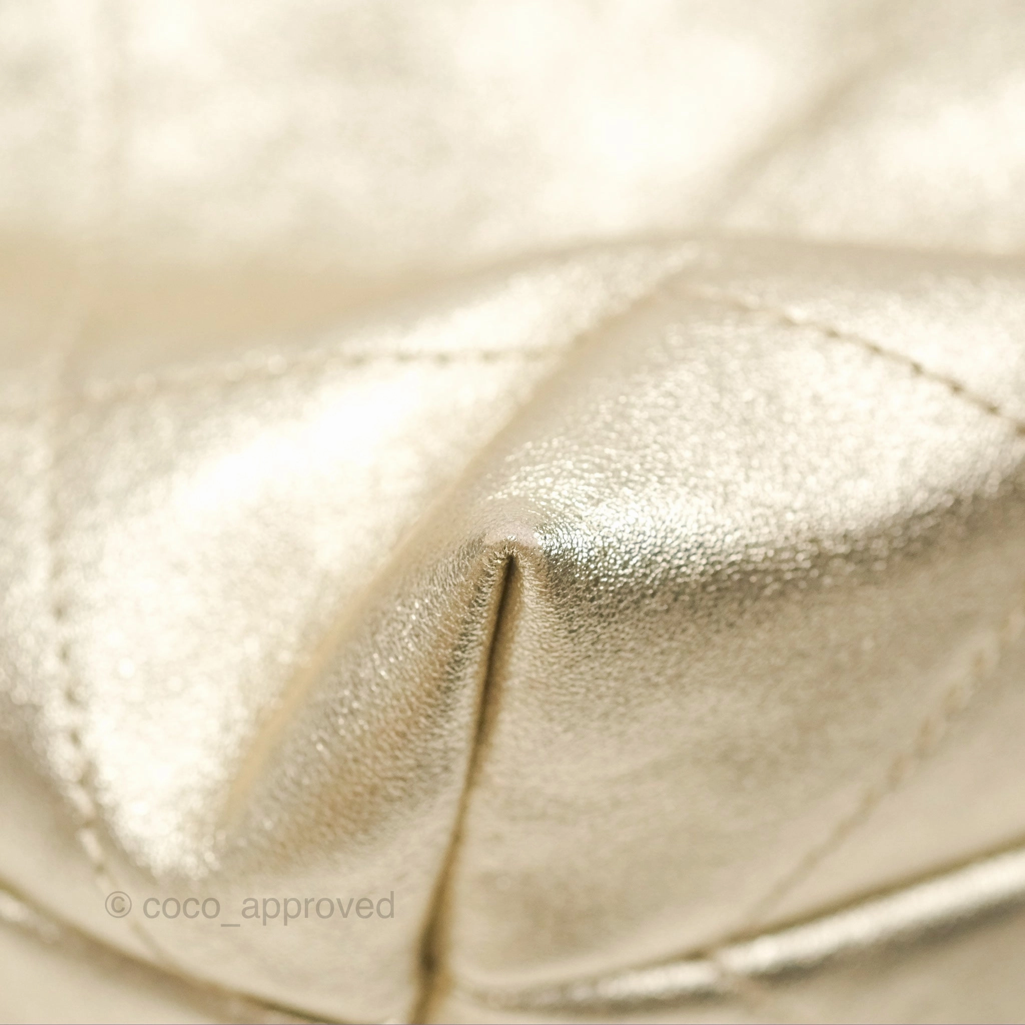 Chanel 22 Small Quilted Iridescent Gold Gold Hardware