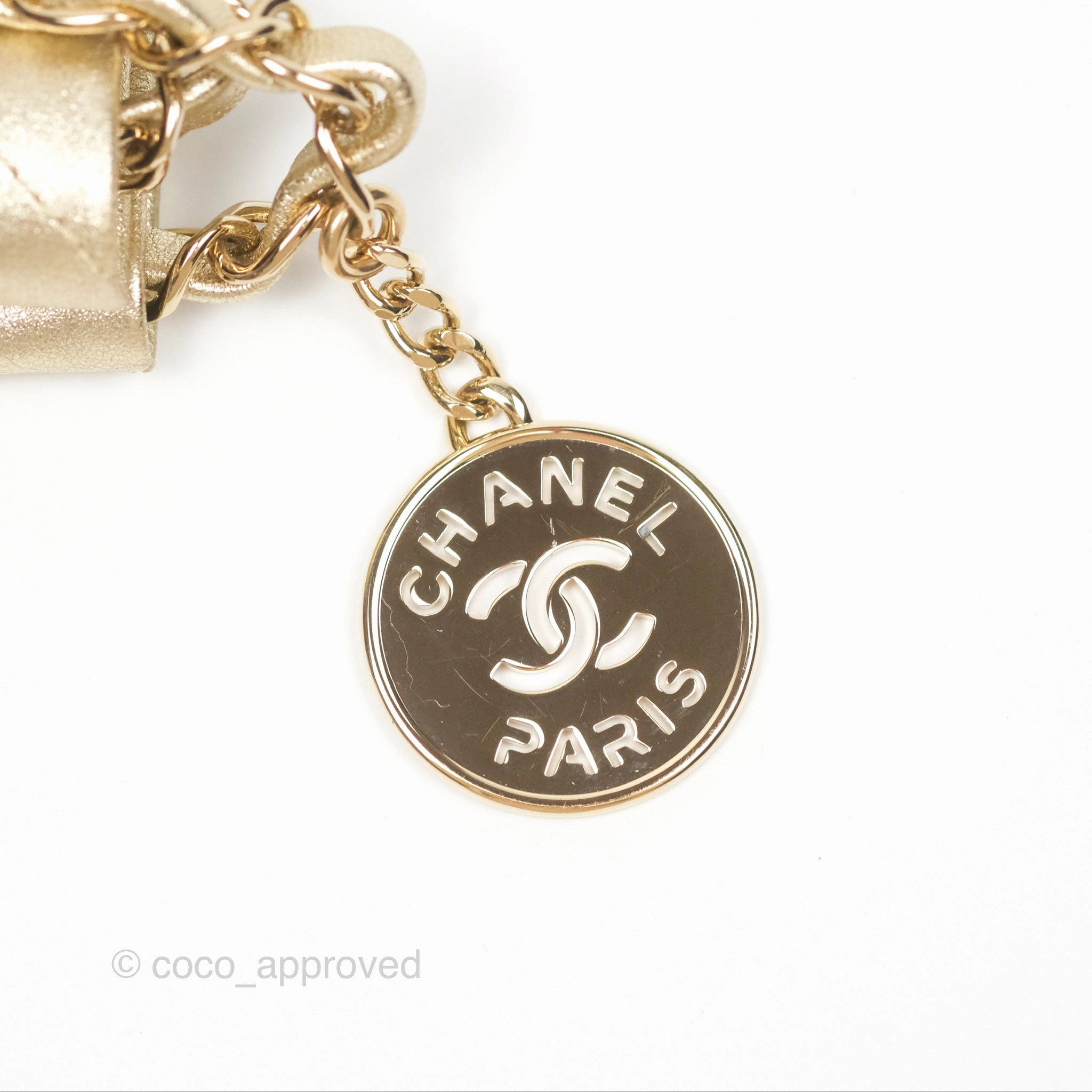 Chanel 22 Small Quilted Iridescent Gold Gold Hardware