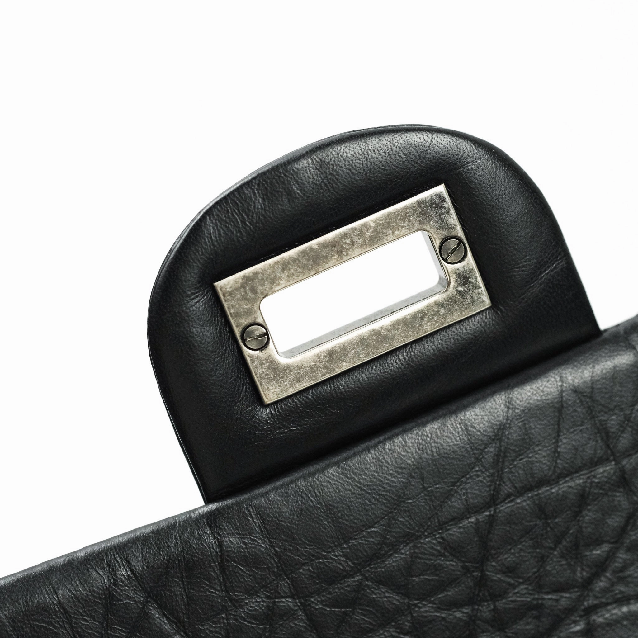Chanel 2.55 Quilted Reissue 226 Black Aged Calfskin Ruthenium Hardware