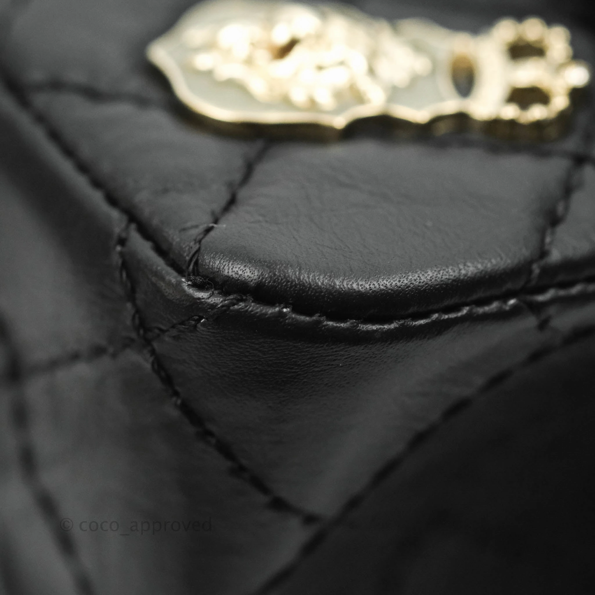 Chanel 2.55 Reissue Lucky Charms 225 Flap Black Crumpled Calfskin Ruthenium Hardware