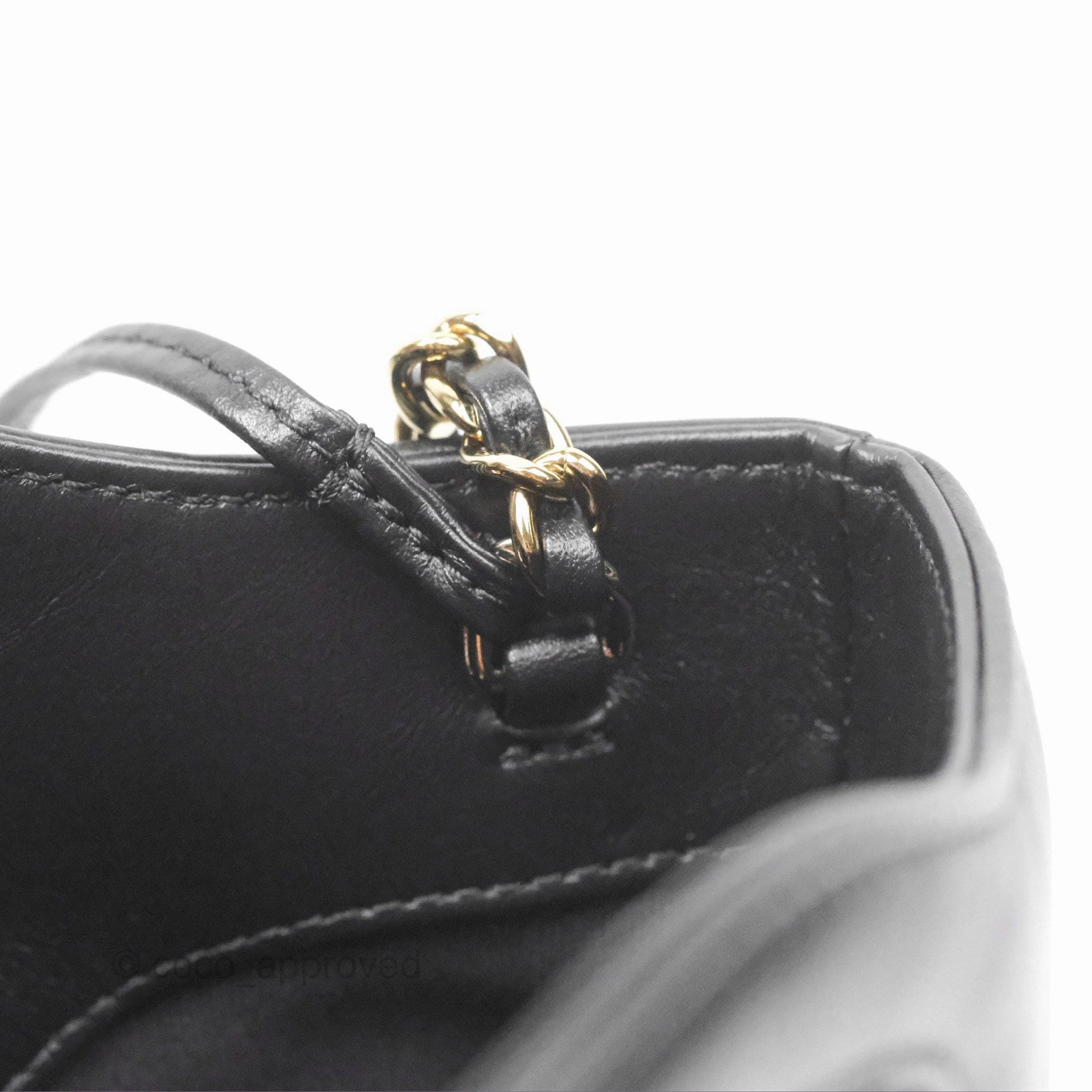 Chanel 31 Mini Black Aged Calfskin Gold Hardware