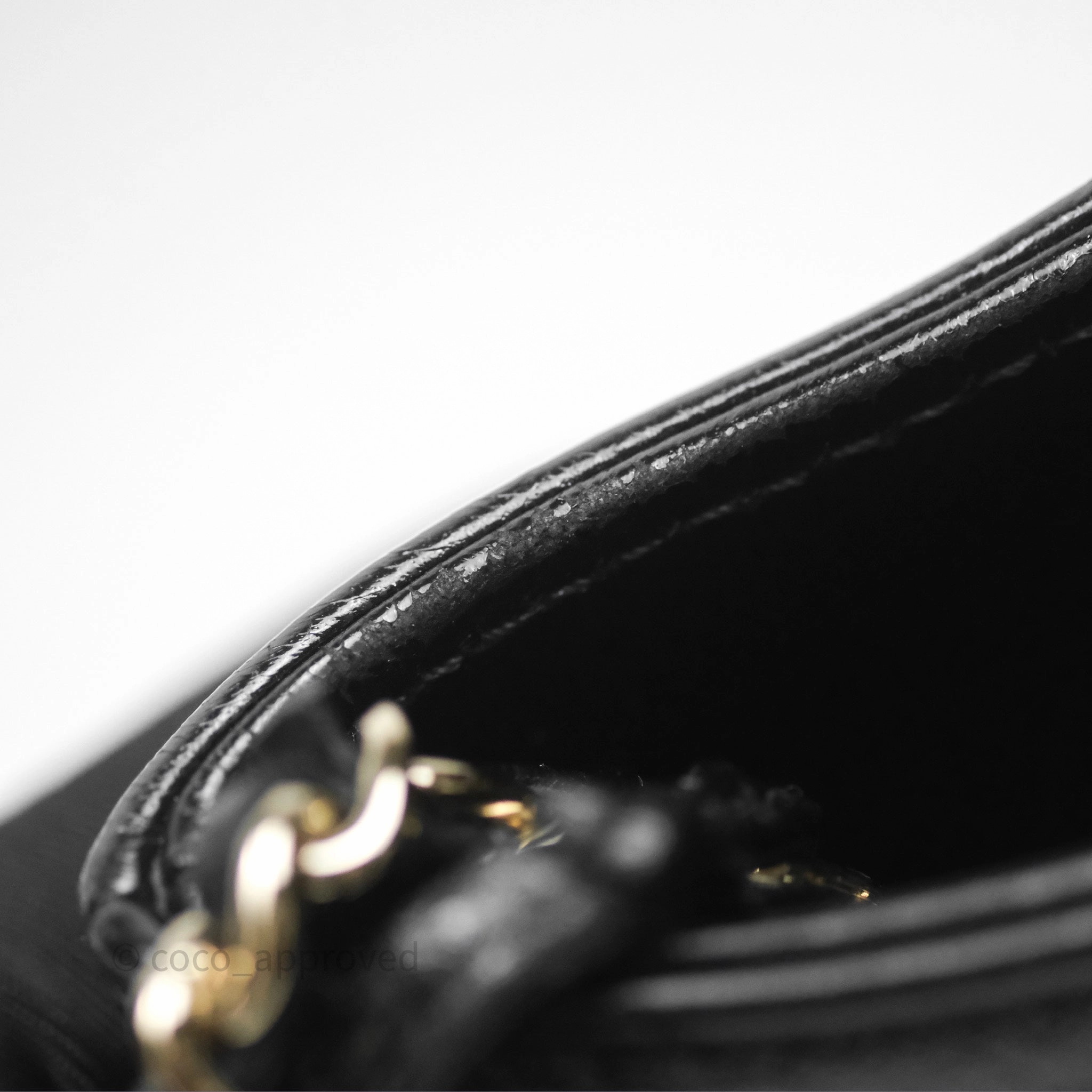 Chanel 31 Mini Black Shiny Lambskin Gold Hardware