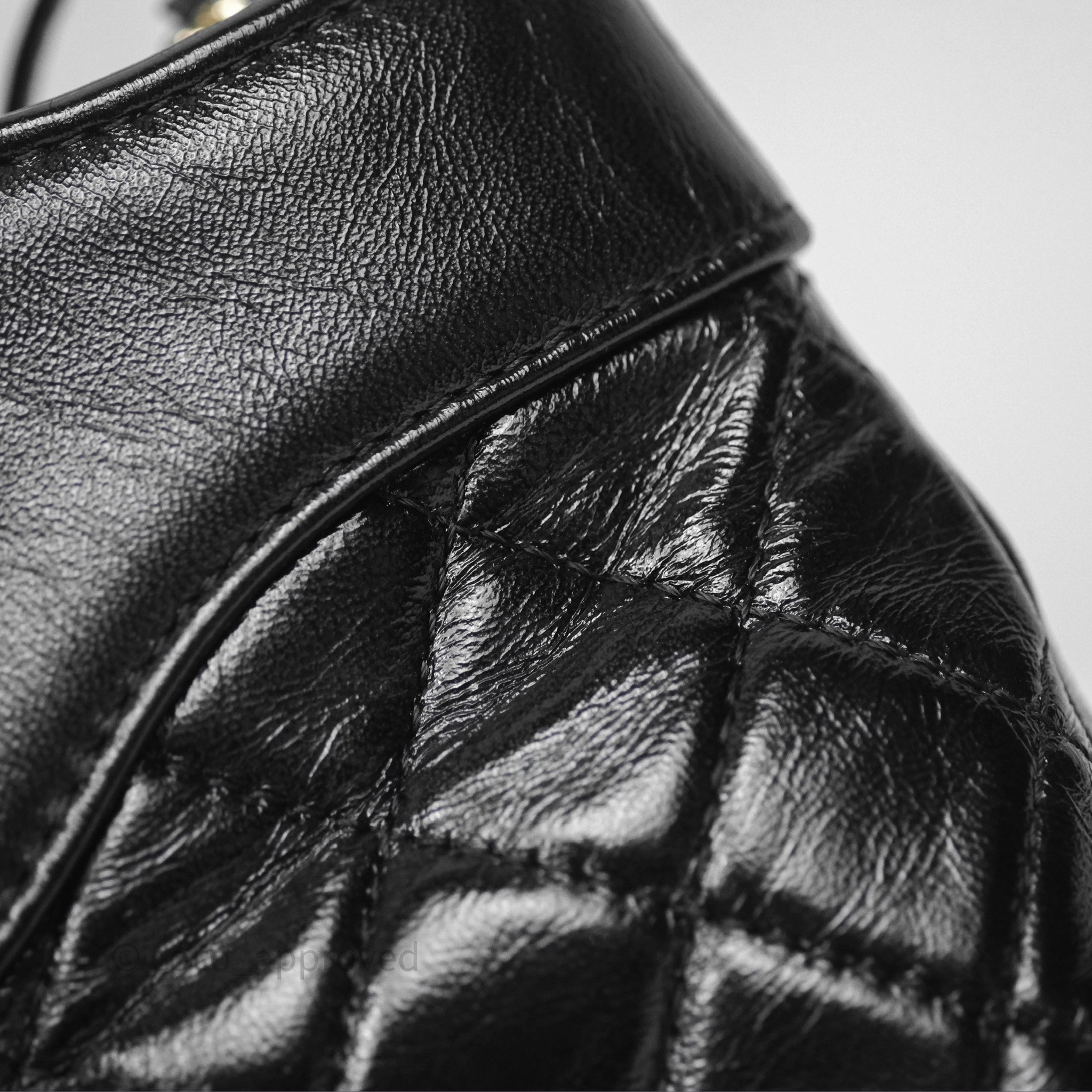 Chanel 31 Mini Black Shiny Lambskin Gold Hardware