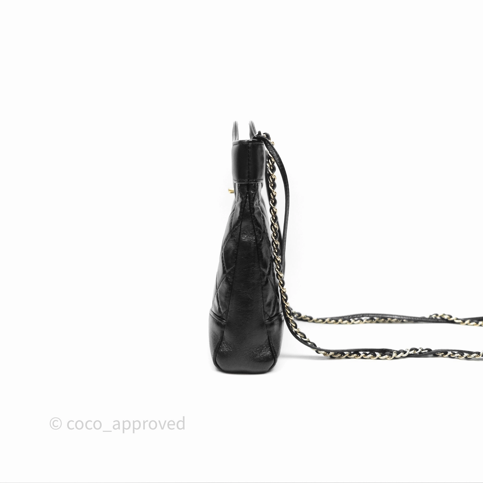 Chanel 31 Mini Black Shiny Lambskin Gold Hardware