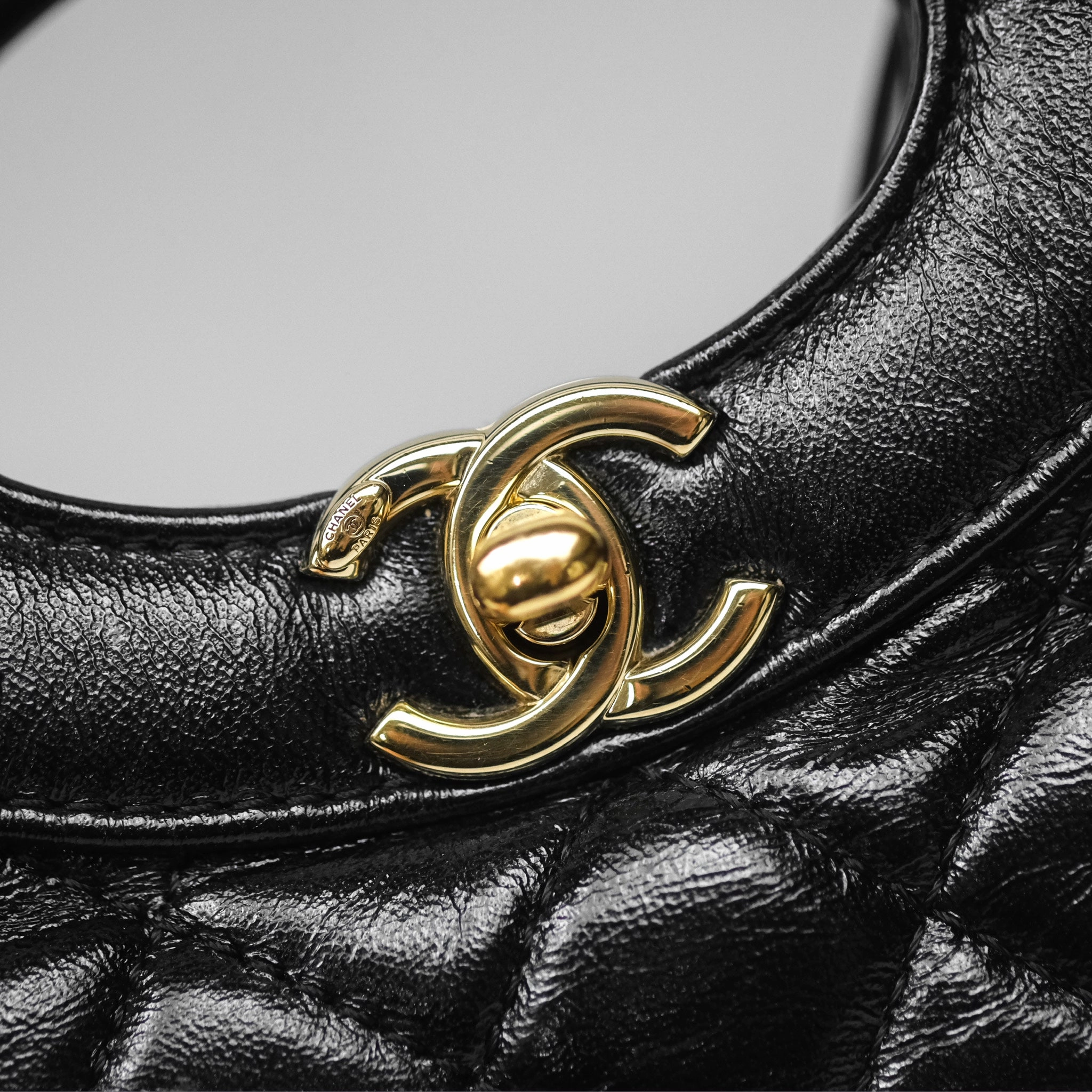 Chanel 31 Mini Black Shiny Lambskin Gold Hardware