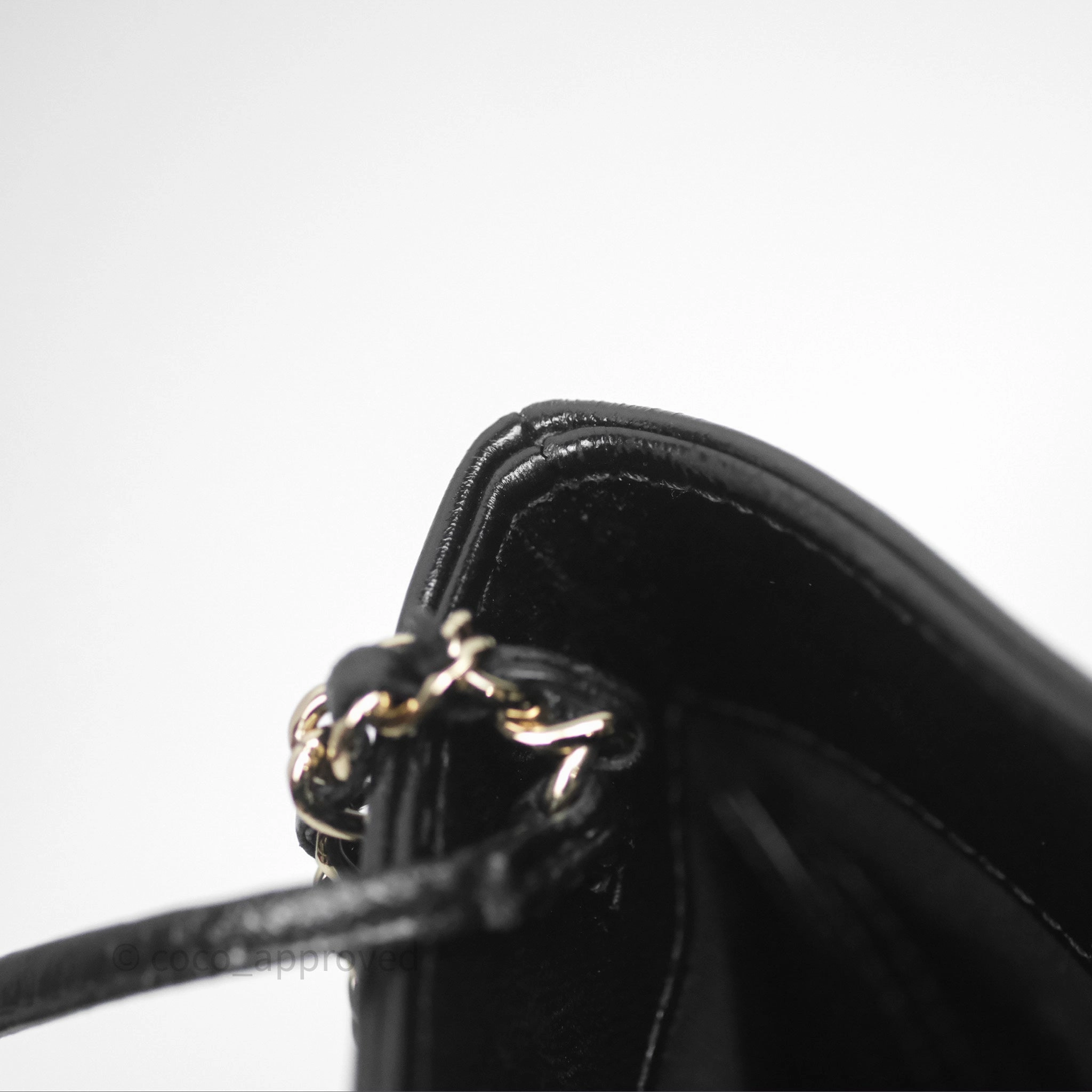 Chanel 31 Mini Black Shiny Lambskin Gold Hardware